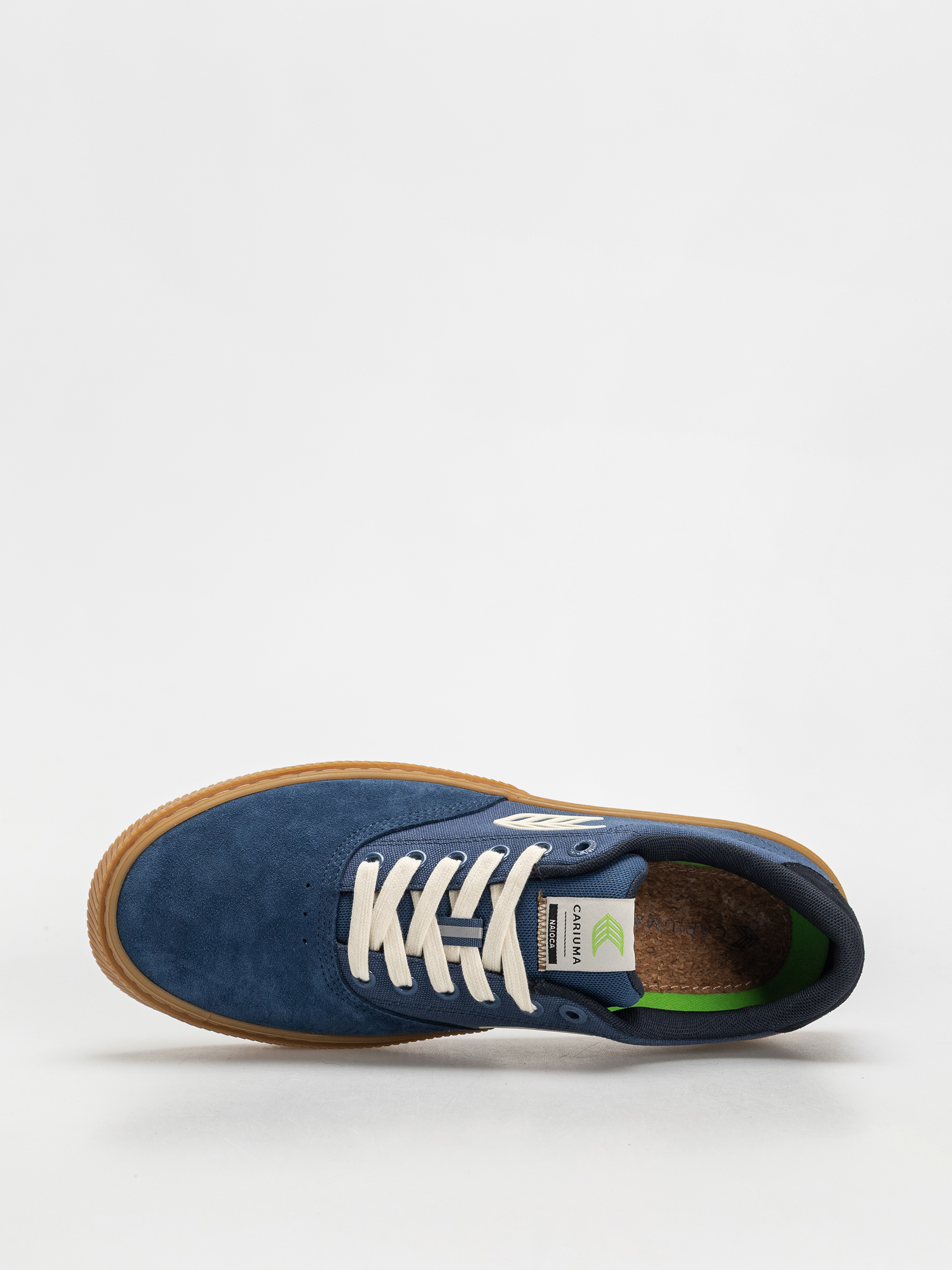 Cariuma Naioca Pro Schuhe (gum shadow blue suede and canvas ivory logo navy)