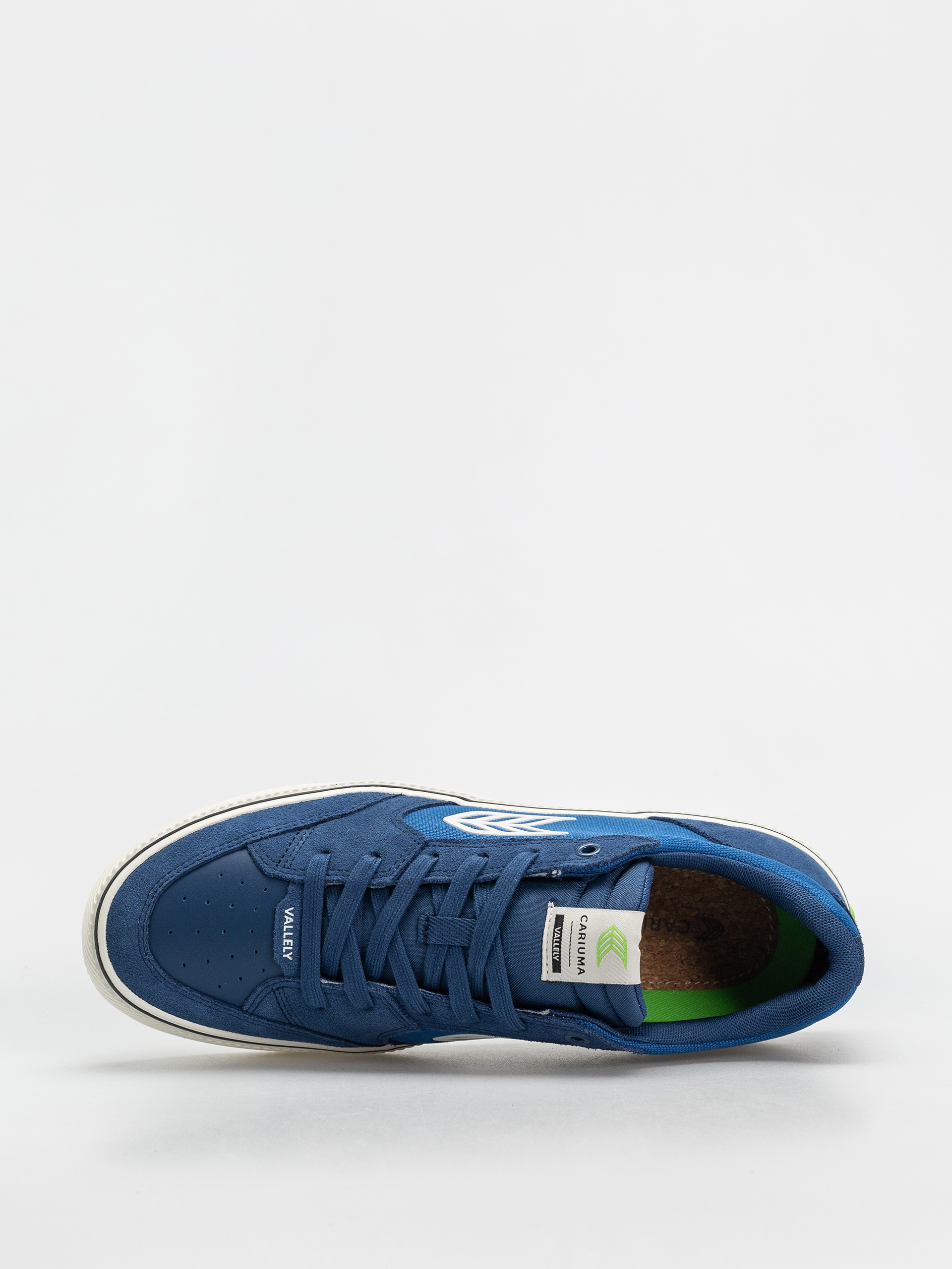 Cariuma Vallely Pro Schuhe (mystery blue suede and cordura off white logo)