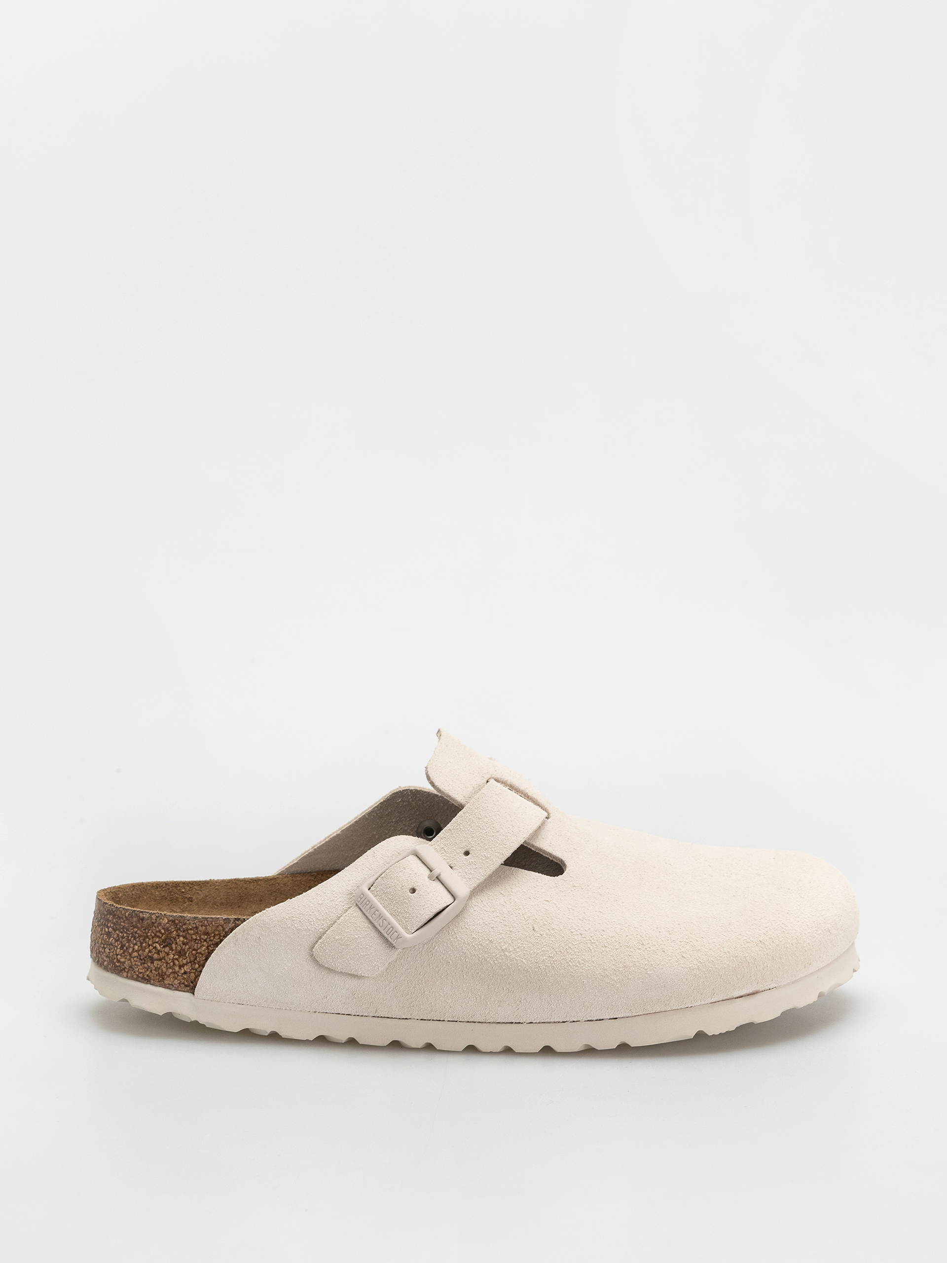 Birkenstock Boston Suede Leather Narrow Wmn Flip-flops (antique white)