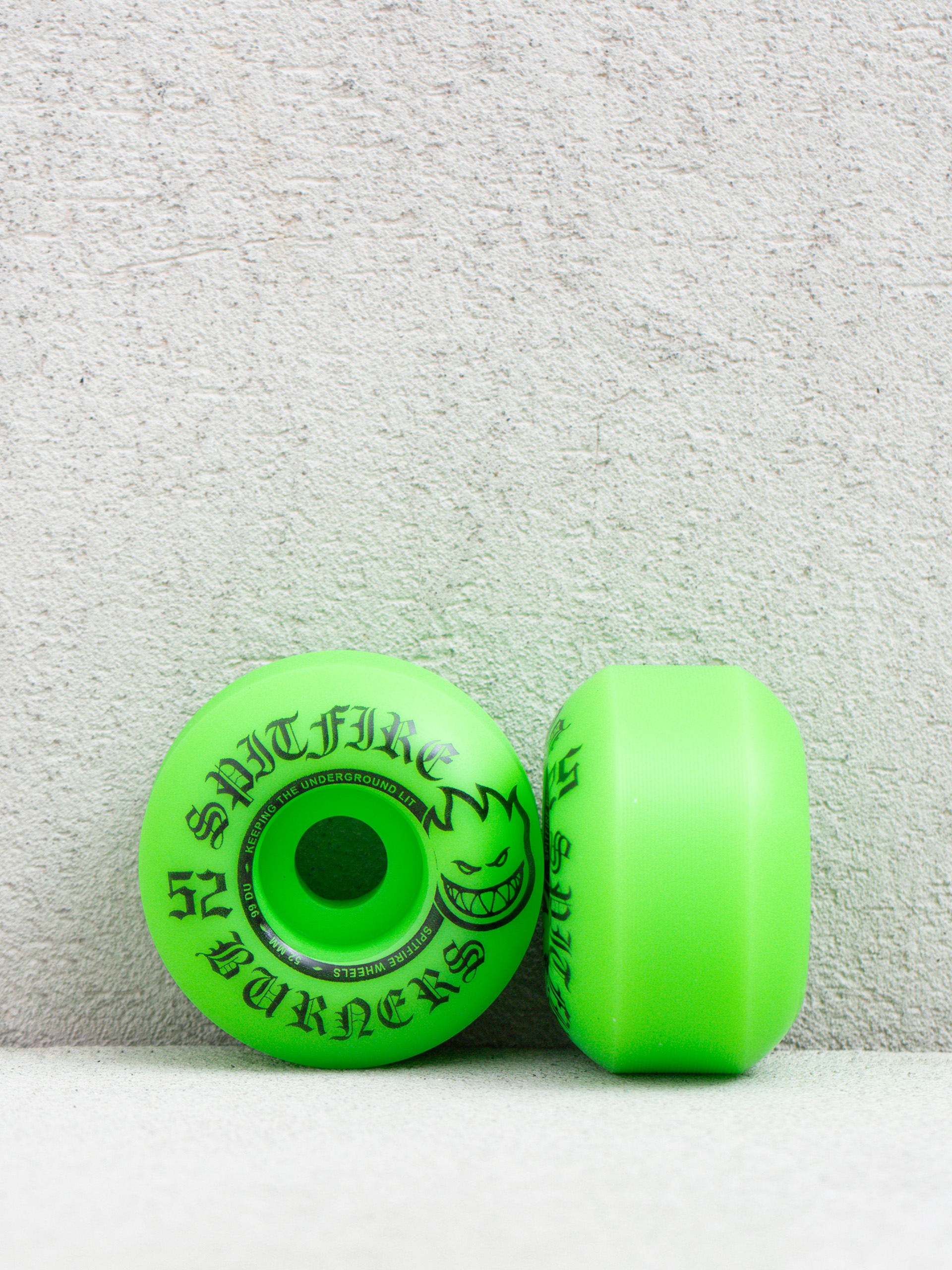54mm Skateboard Wheels Spitfire 52mm 99A Burners Wheels Green