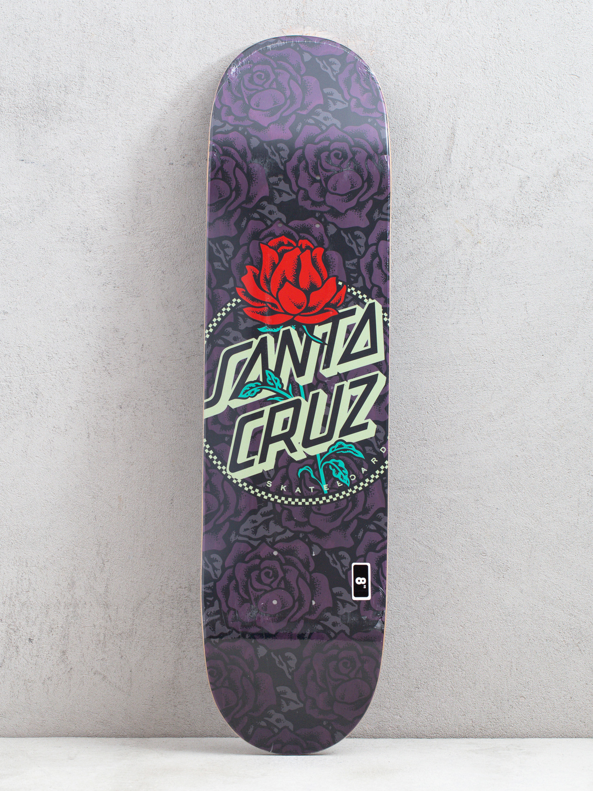 Santa Cruz Rosette Ringed Dot Deck (black/purple)