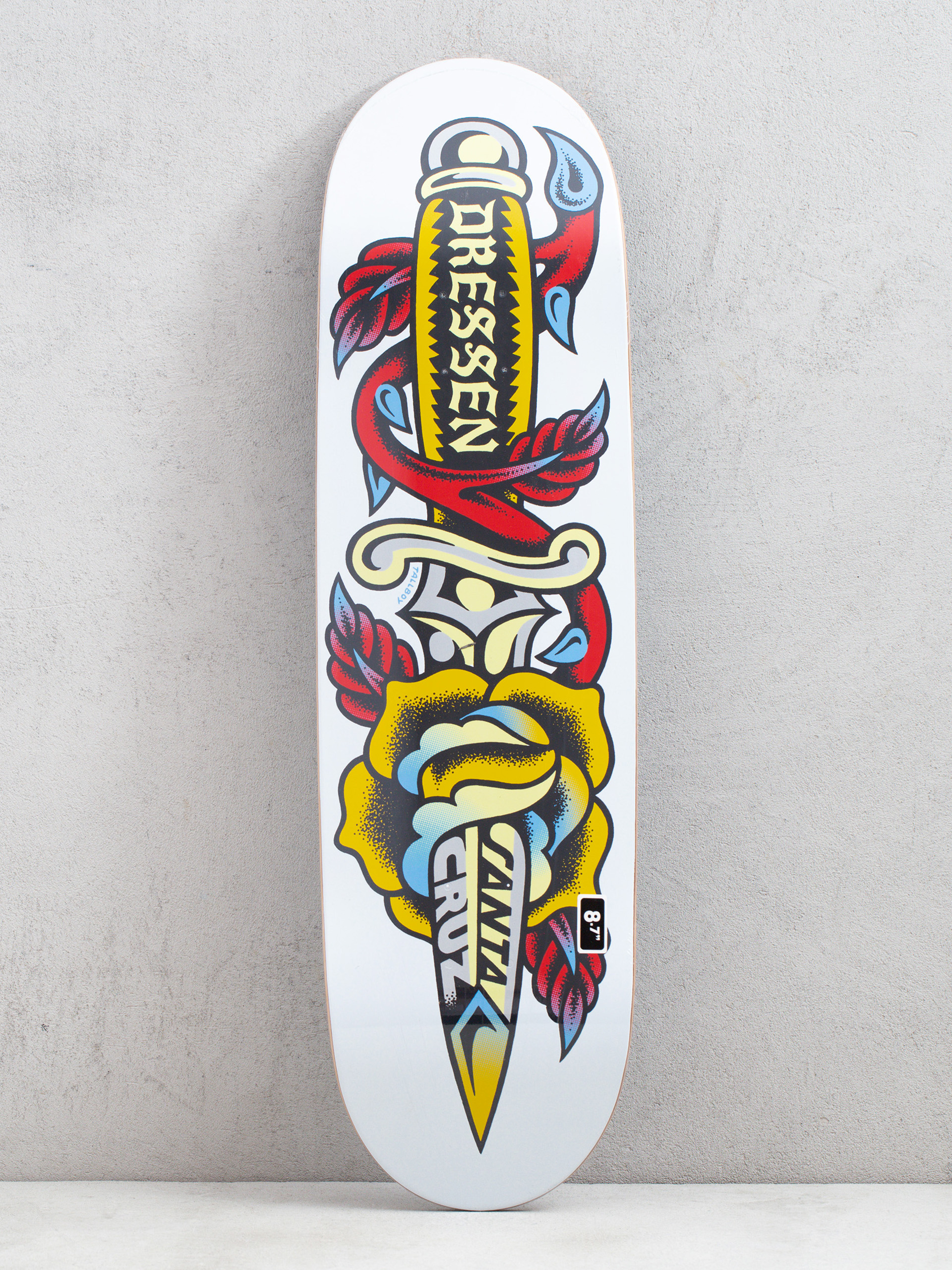 Santa Cruz Dressen Rose Dagger Pro Deck (white)
