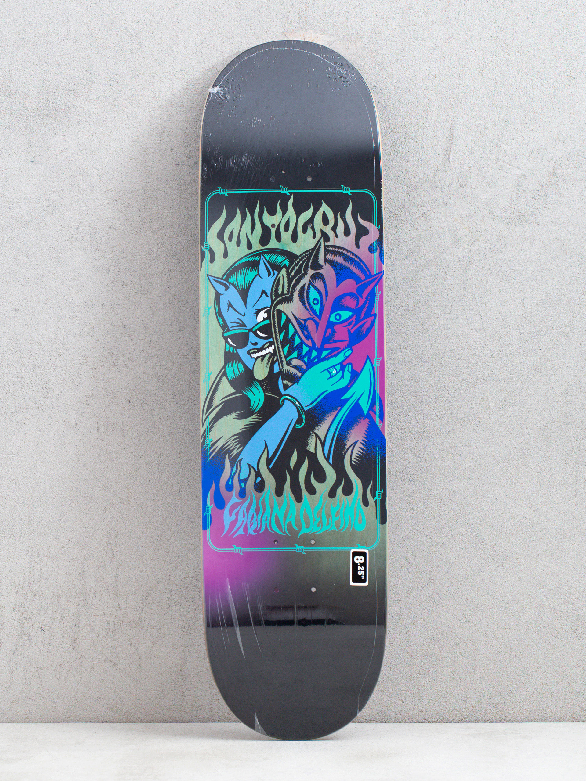 Santa Cruz Delfino Devil Mask Pro Deck (black/multi)