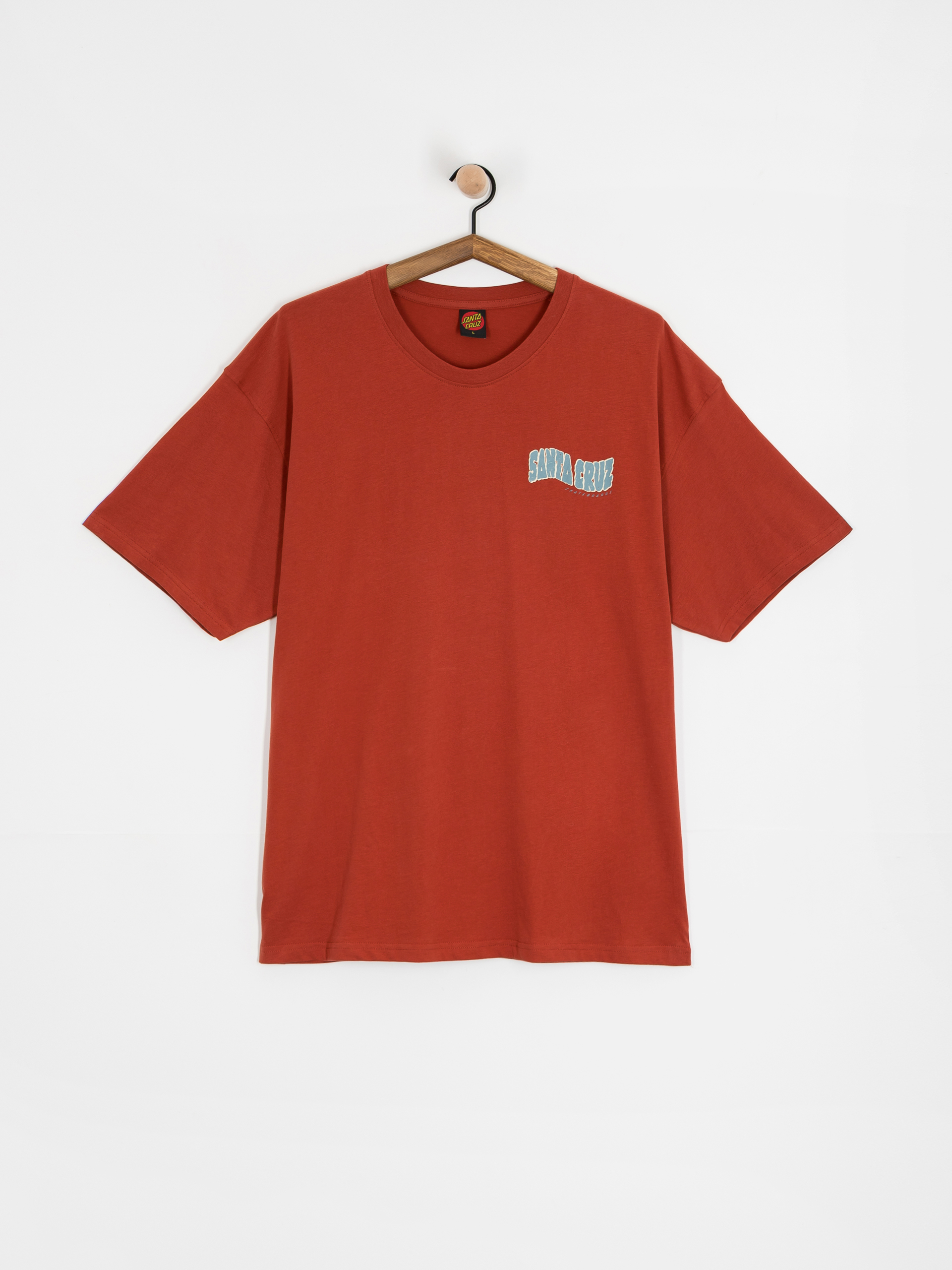 Santa Cruz Tiki Hand Strip T-Shirt (dark rust)