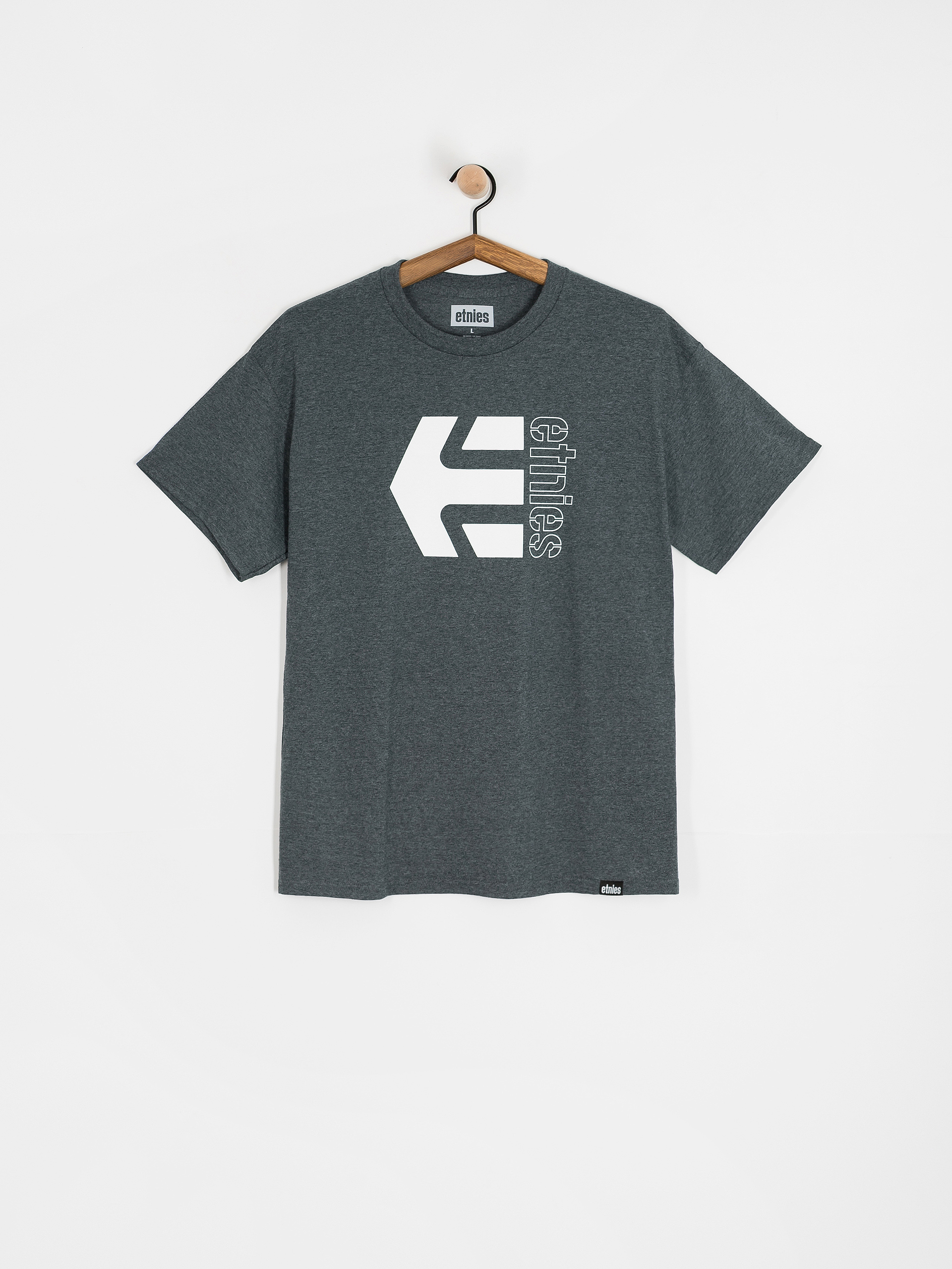 Etnies Corp Combo T-Shirt (dark grey/white)