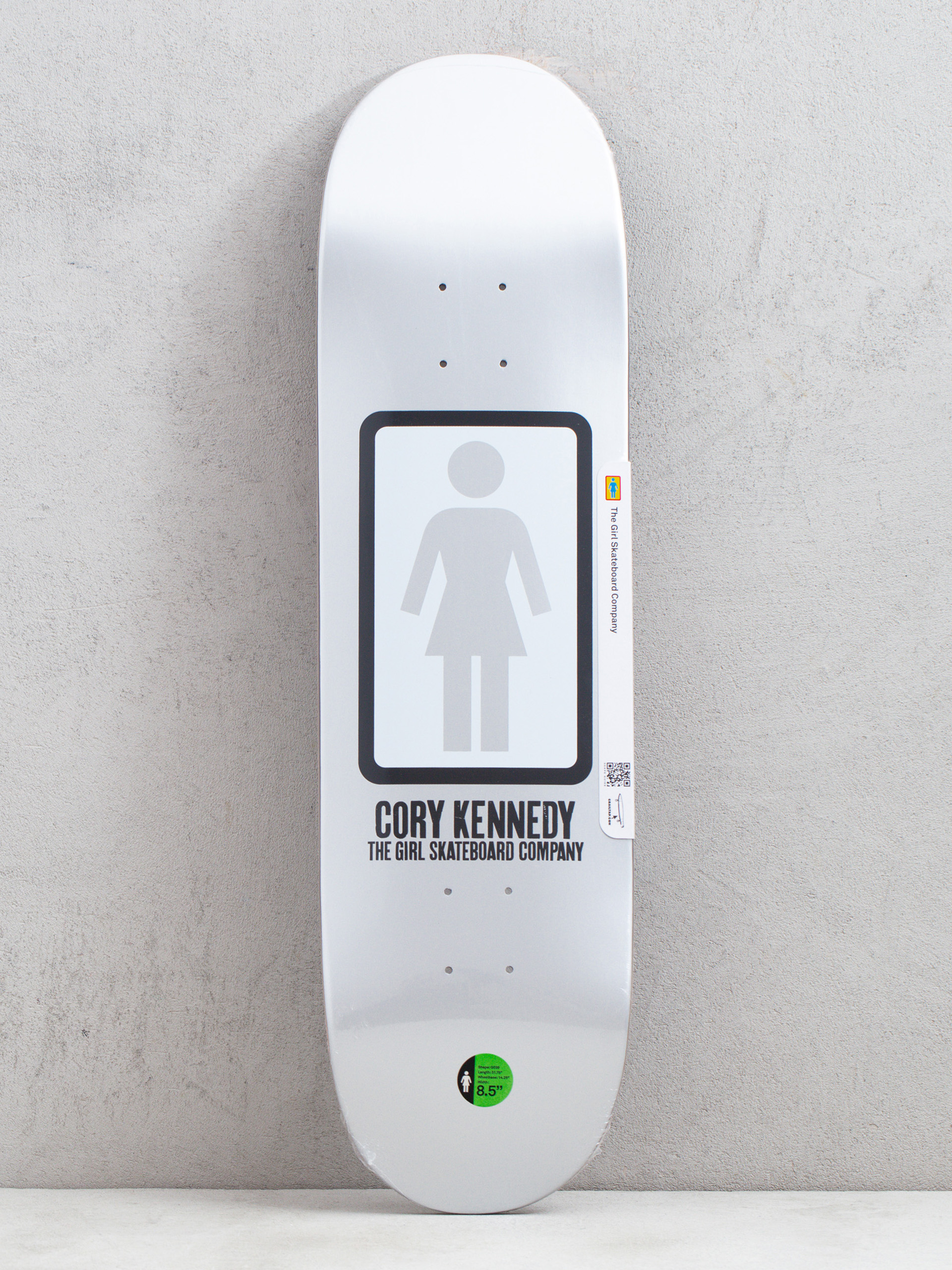 Girl Skateboard Deck Kennedy Og Black White (silver)