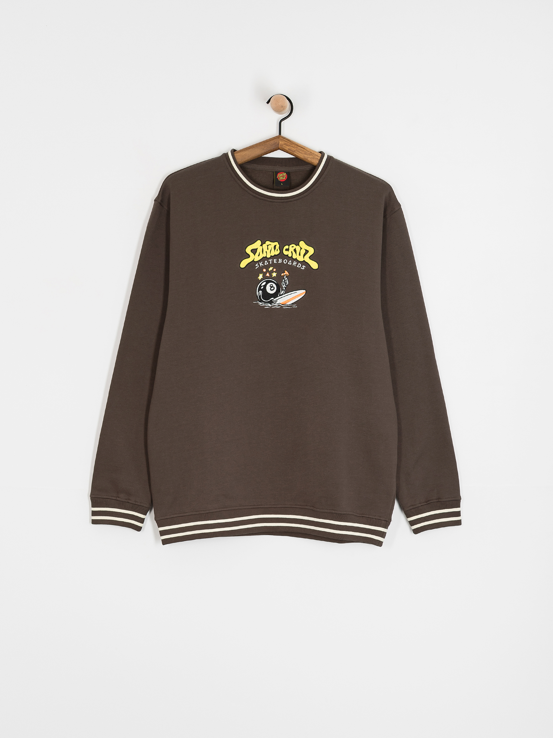 Santa Cruz Winkowski Surf Front Crew Sweatshirt (washed black)