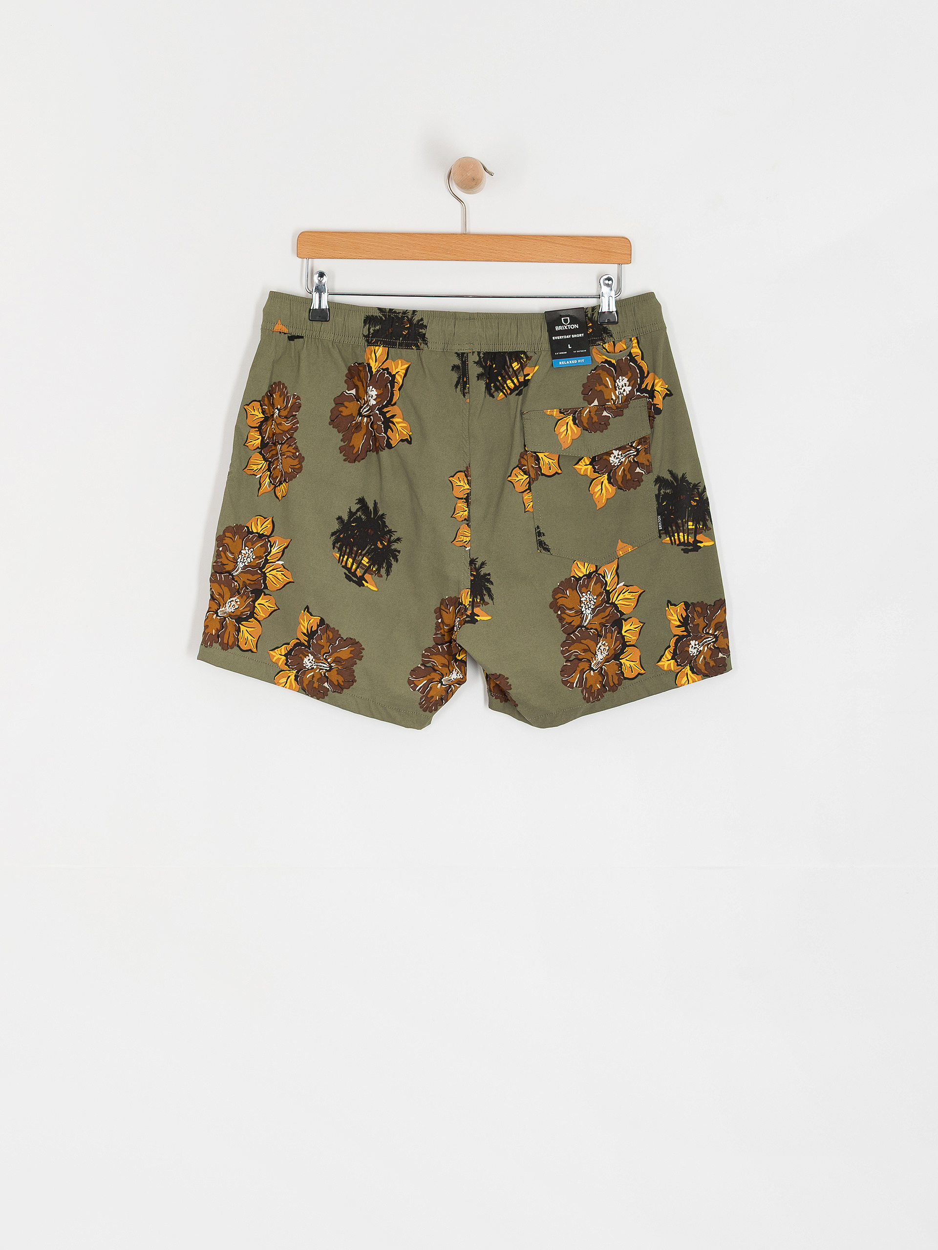 Brixton Everyday Hybrid 5 Shorts (olive surplus floral)