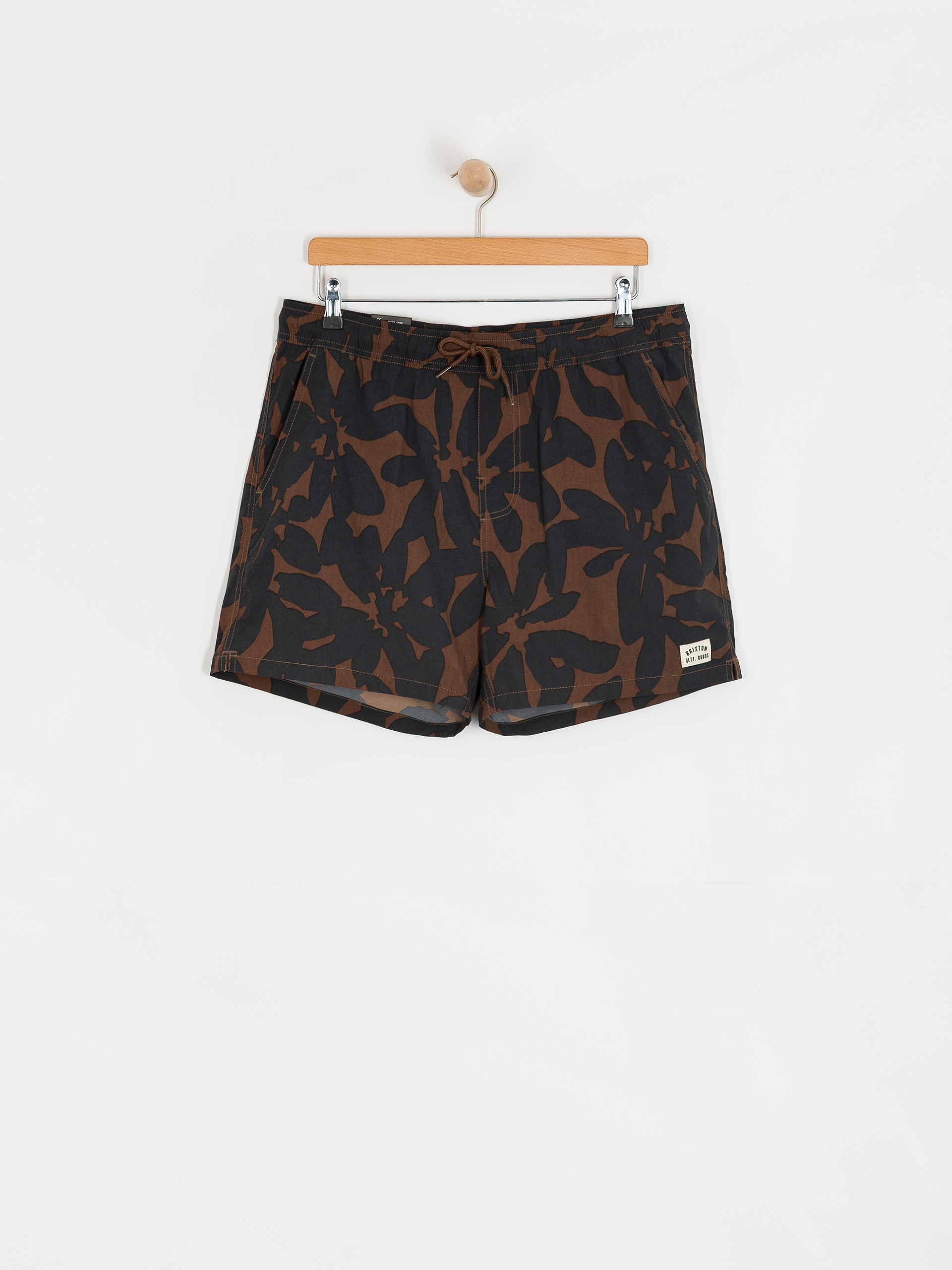 Brixton Everyday Hybrid 5 Shorts (pinecone brown floral)