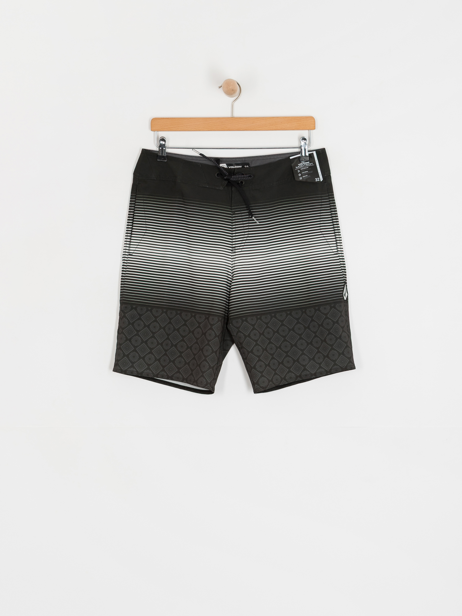 Volcom Lido Stripe Mod 20 Boardshorts (black)