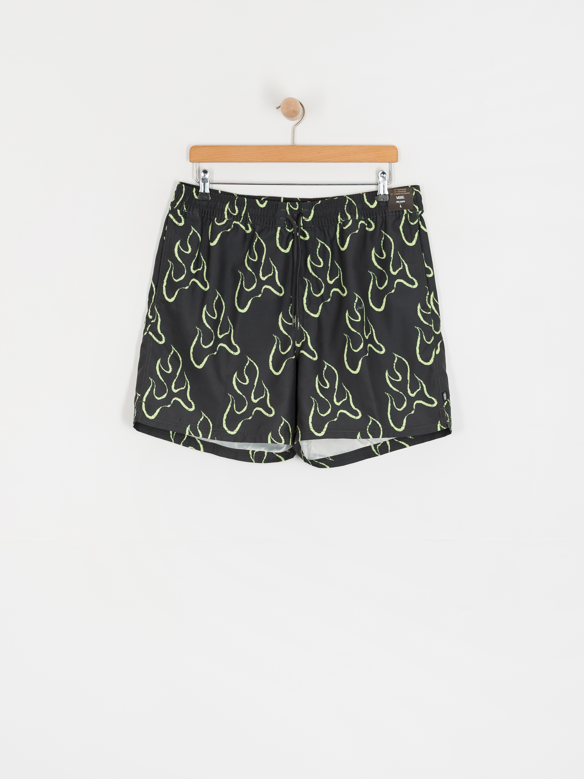 Vans Primary Print Elastic Boardshorts (asphalt/shadow lime)