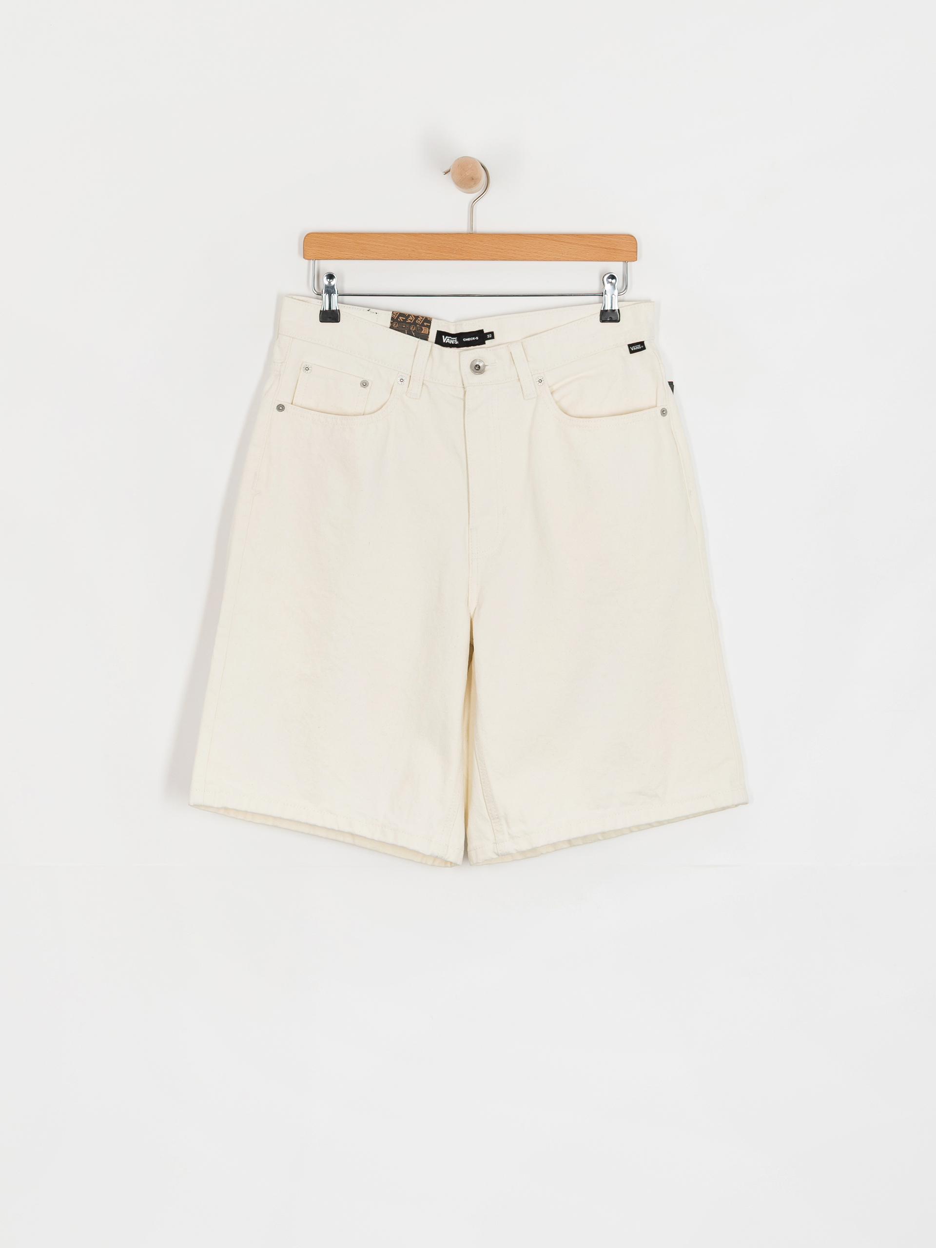 Vans Check 5 Baggy Denim Shorts (marshmallow)