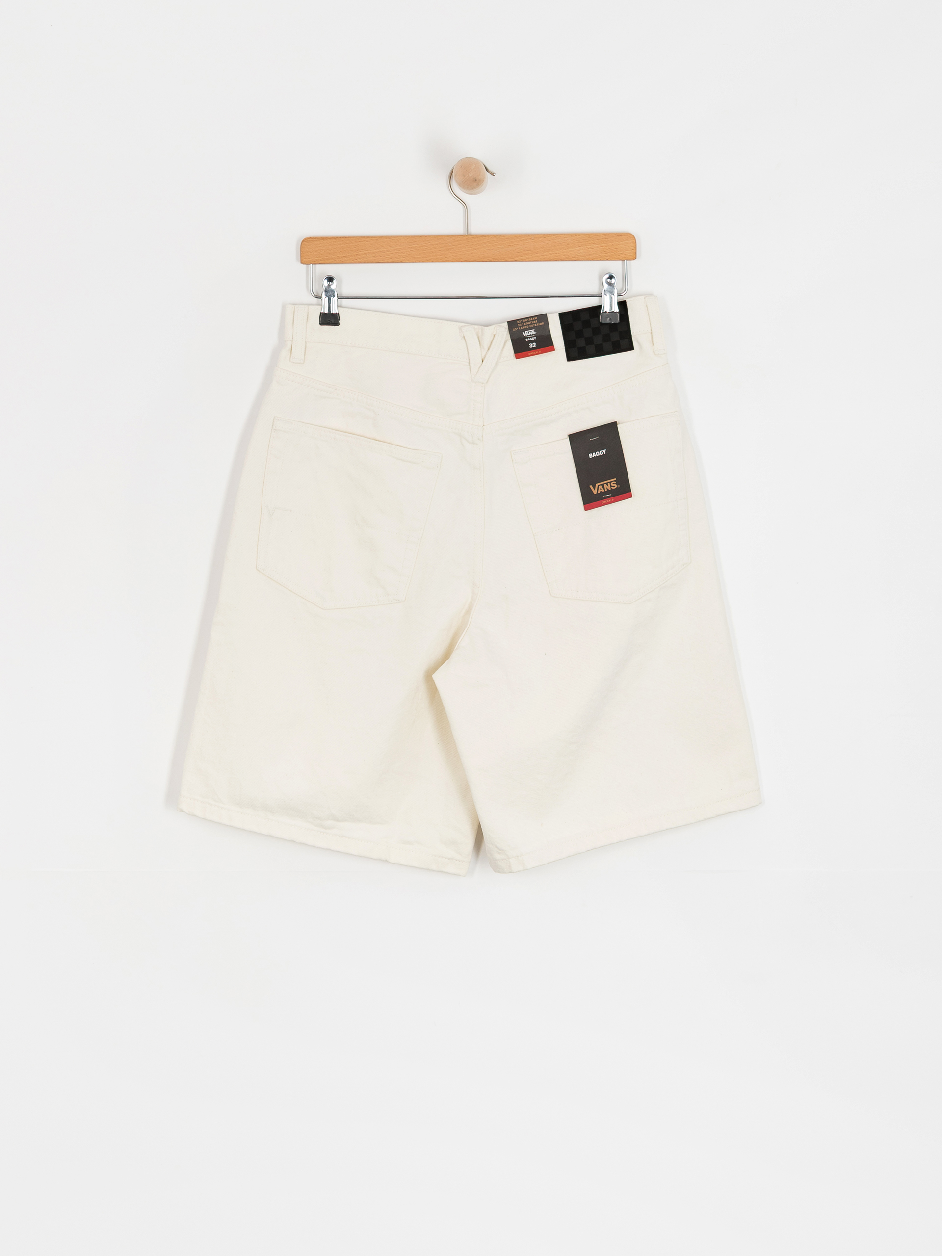 Vans Check 5 Baggy Denim Shorts (marshmallow)