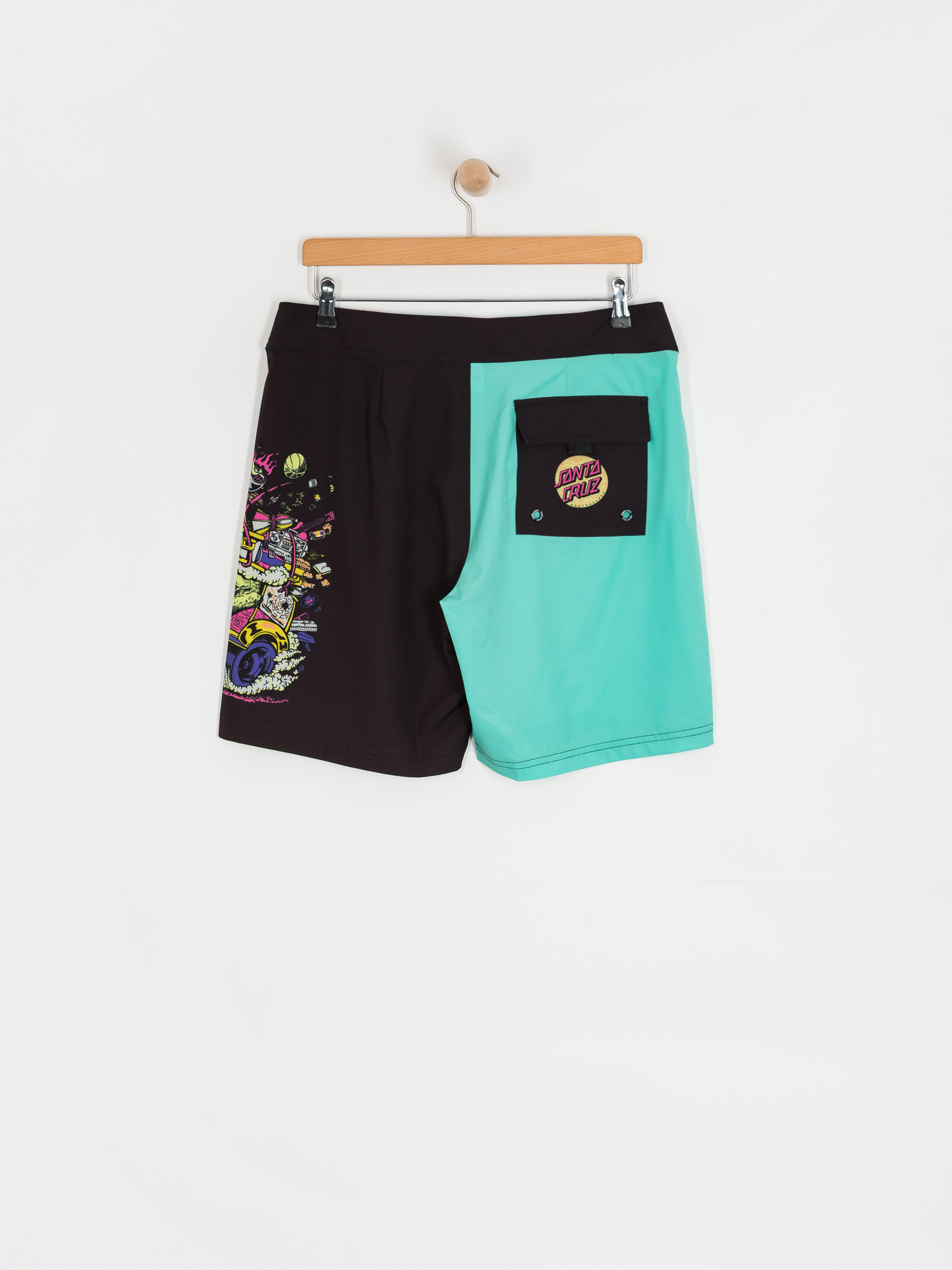 Santa Cruz Johnson Beast Wagon Boardshorts (black/pool blue)
