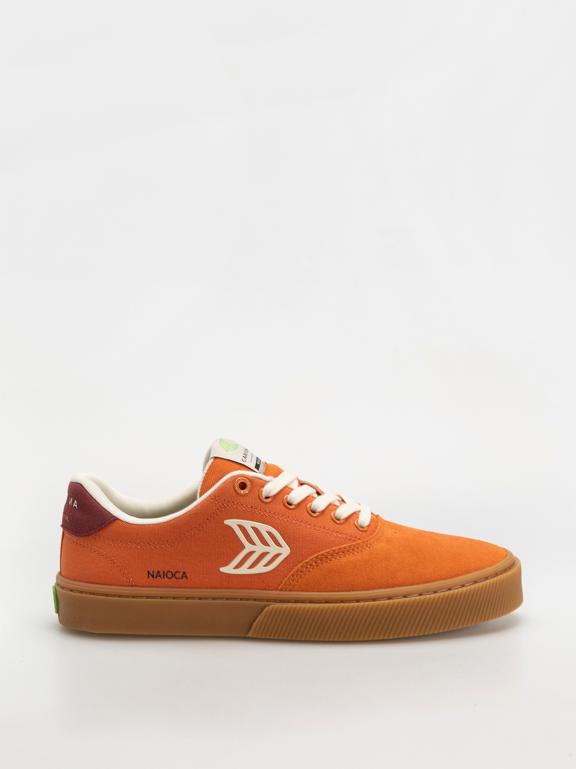 Cariuma Naioca Pro Schuhe (gum burnt orange suede and canvas ivory logo ruby wine)