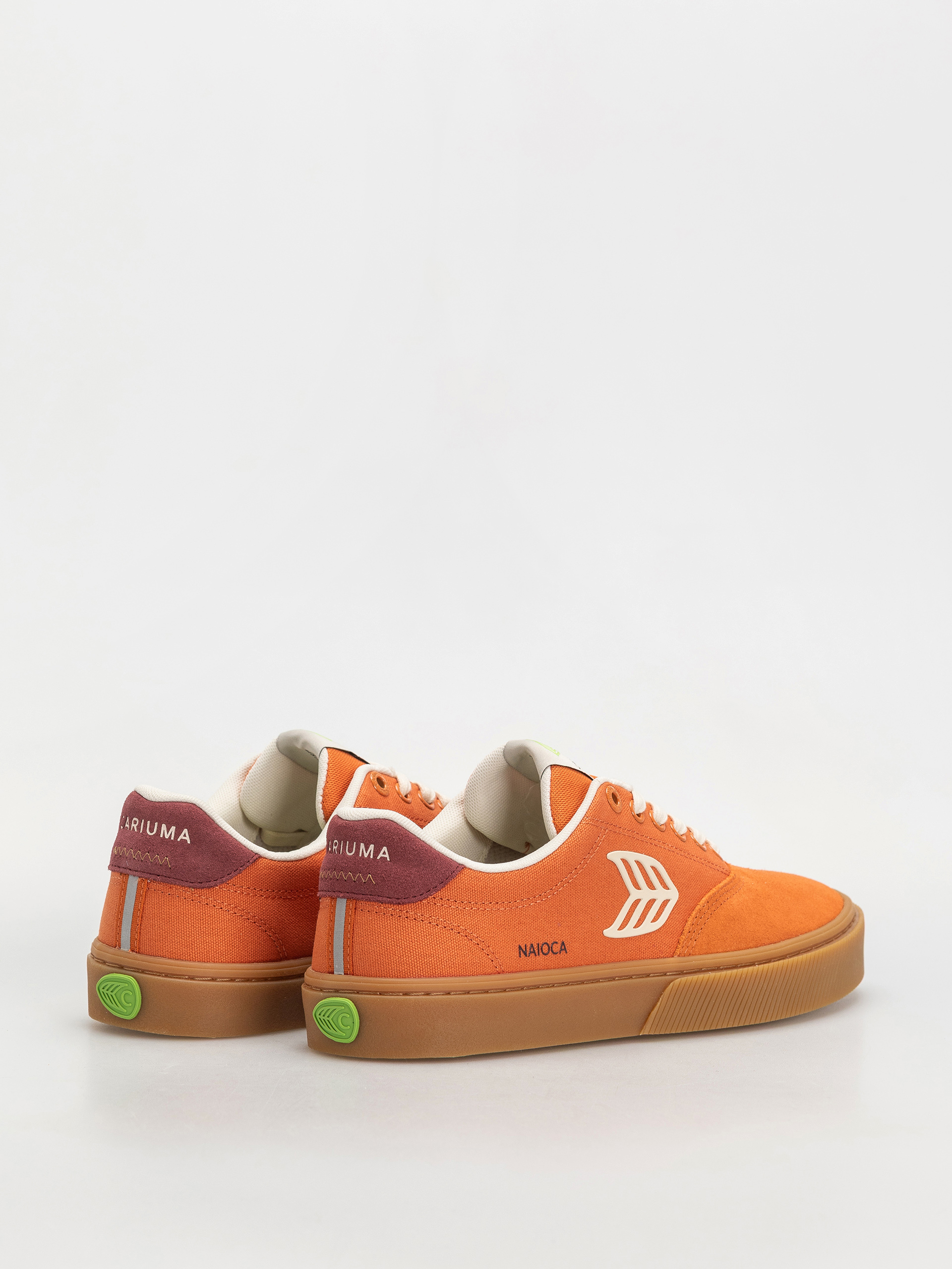Cariuma Naioca Pro Schuhe (gum burnt orange suede and canvas ivory logo ruby wine)
