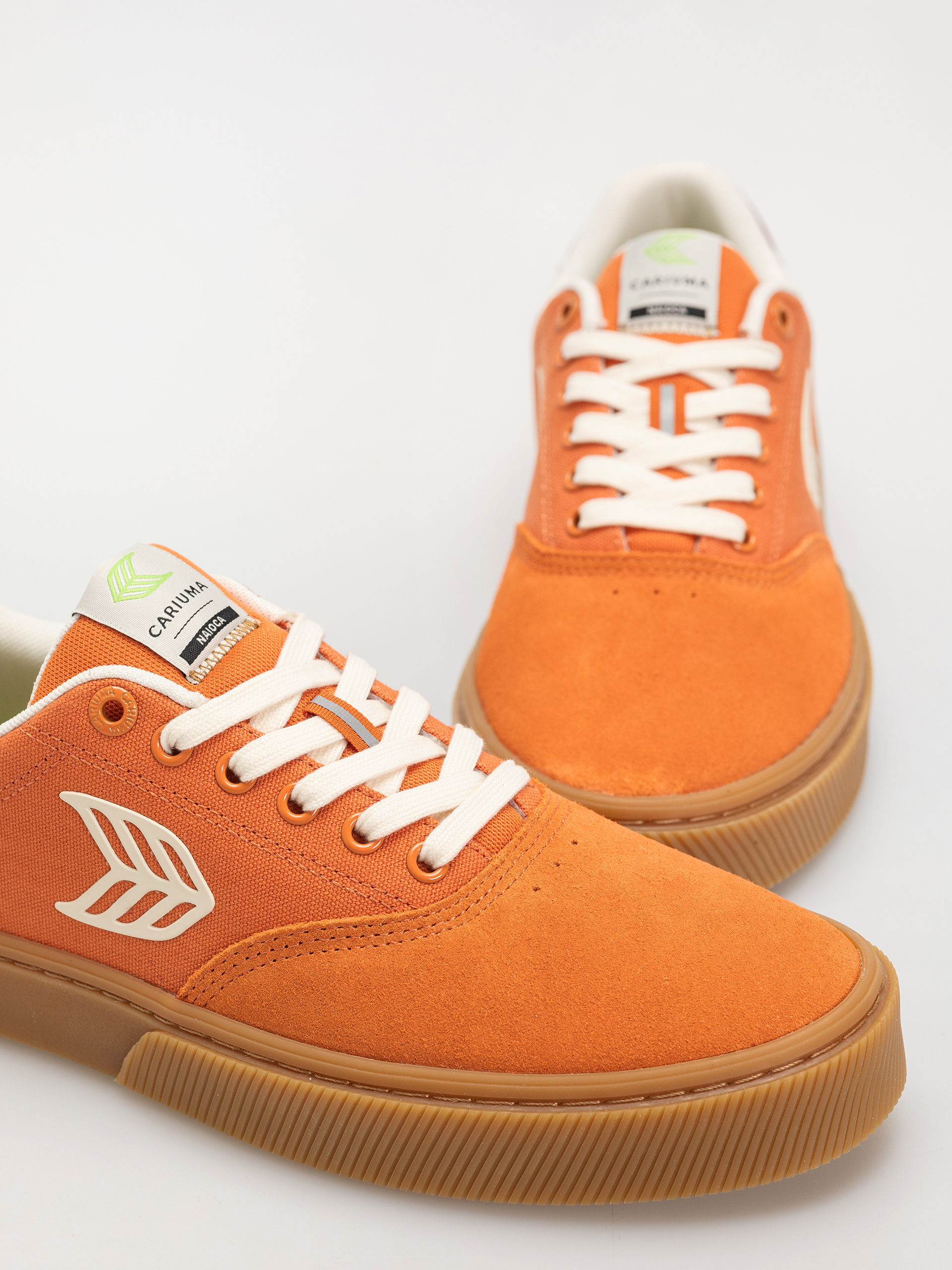 Cariuma Naioca Pro Shoes (gum burnt orange suede and canvas ivory logo ruby wine)