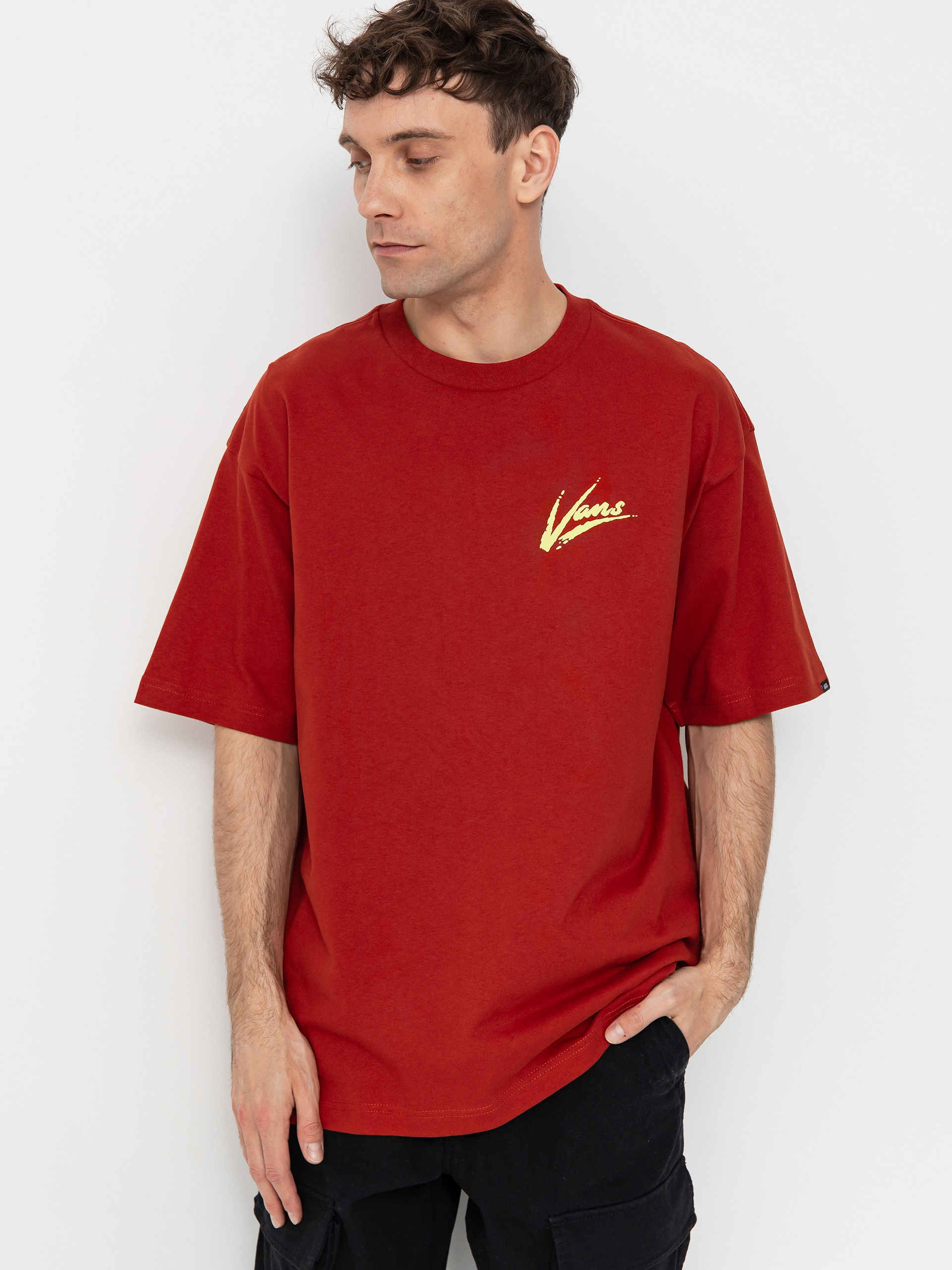 Vans Brush Script Loose T-Shirt - red (red ochre)
