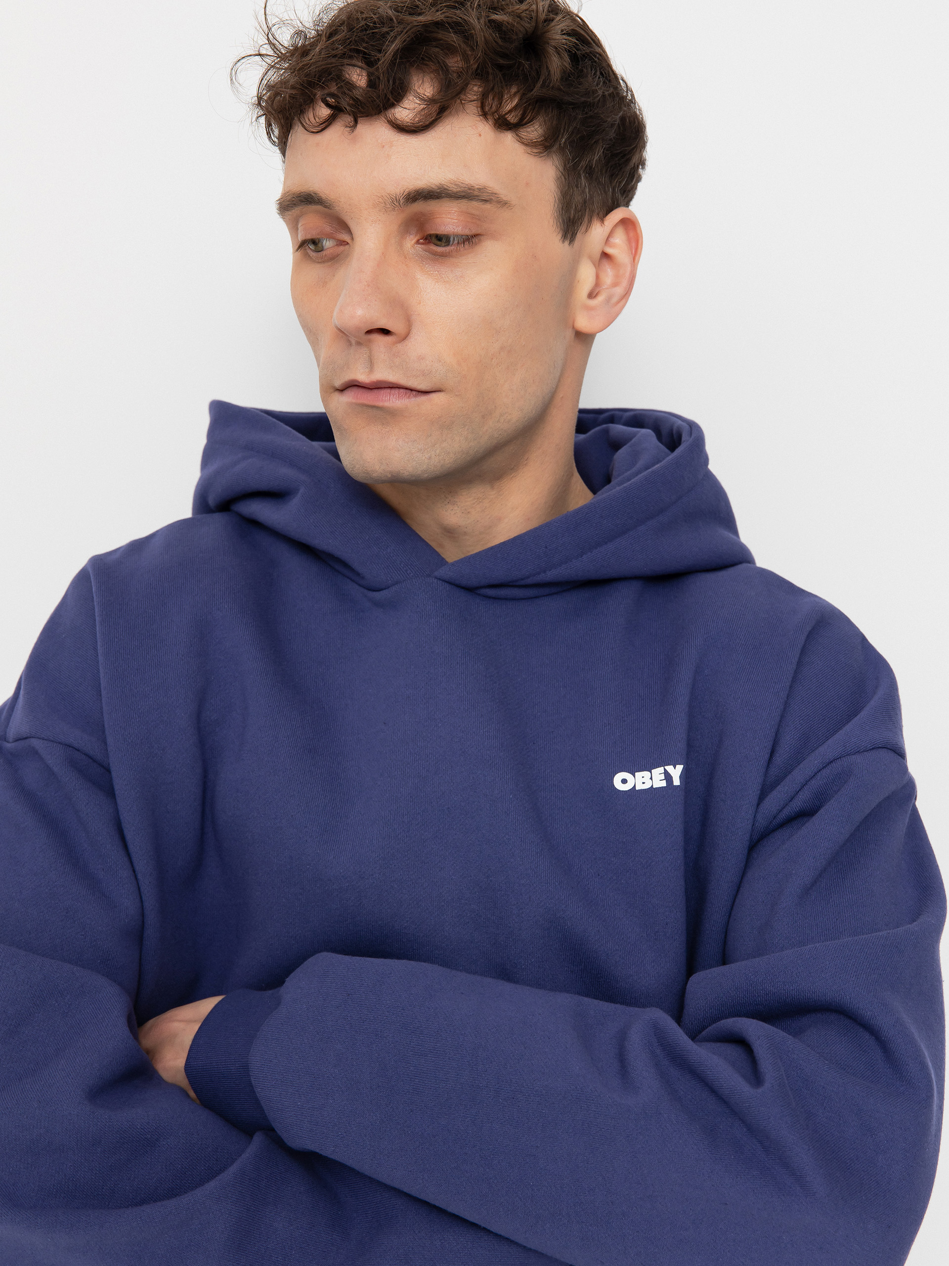 OBEY Bold Icon Extra Heavy HD Hoodie - violet (skipper blue)