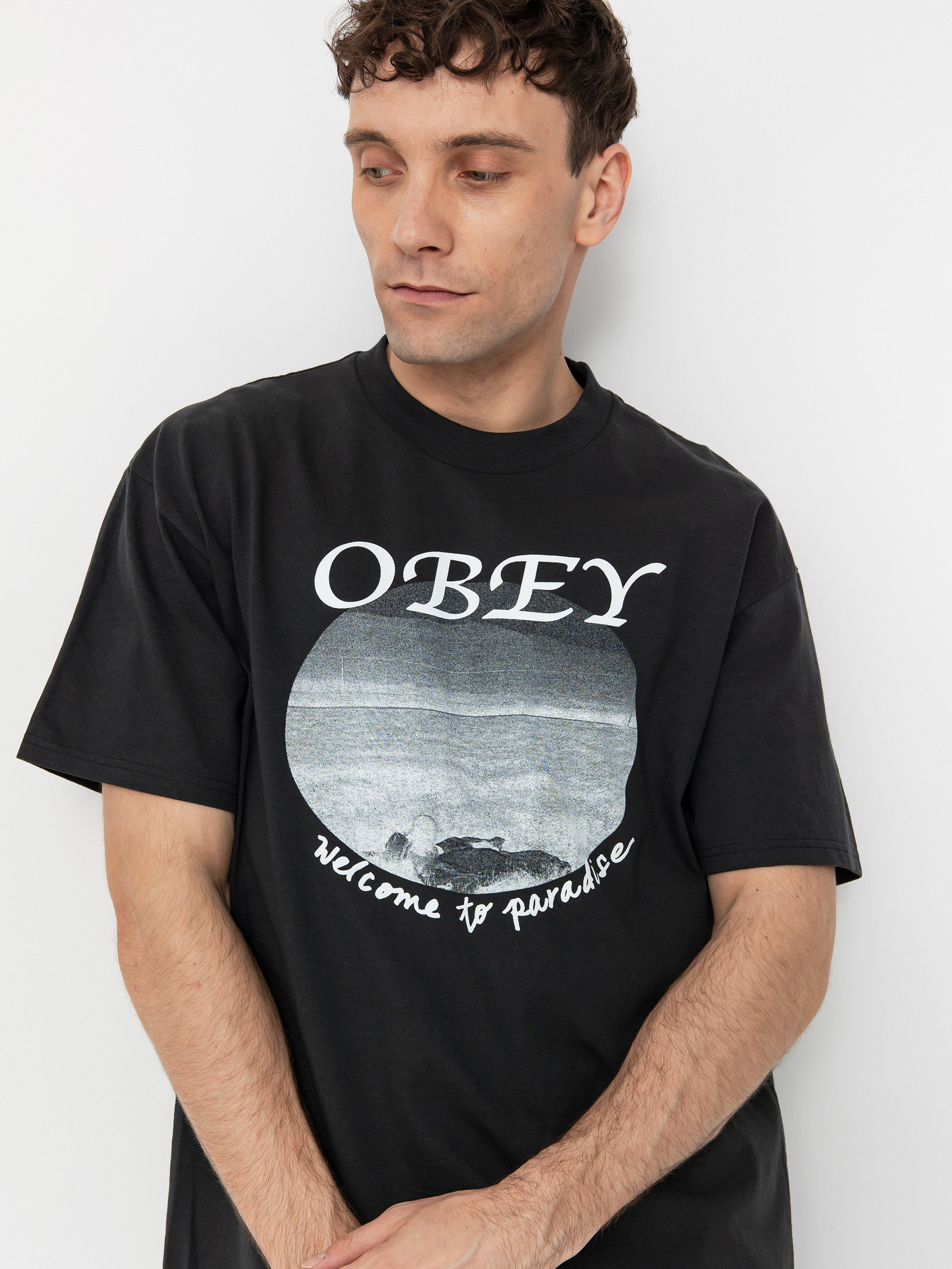 OBEY Welcome To Paradise T-Shirt (vintage black)