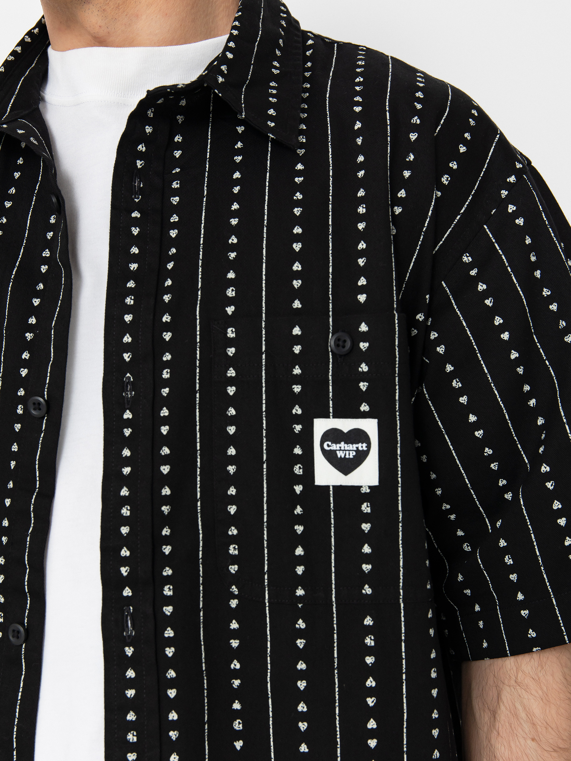 Carhartt WIP Drewe Shirt (heart c pinstripe/black/natural)