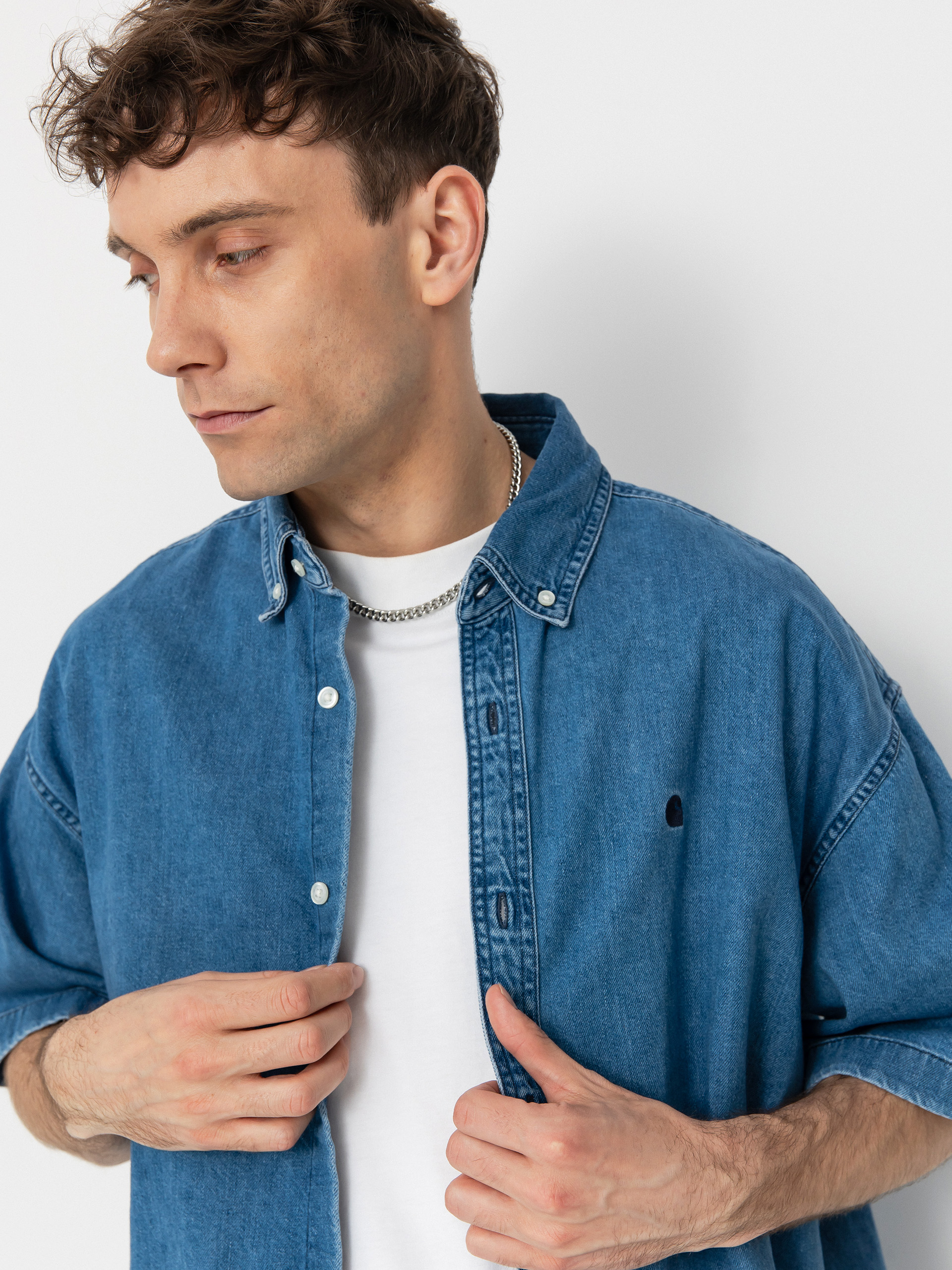 シャツ CARHARTT WIP Lucas denim shirt Blu Carhartt WIP Lucas Shirt | Blue (stone washed) | Official