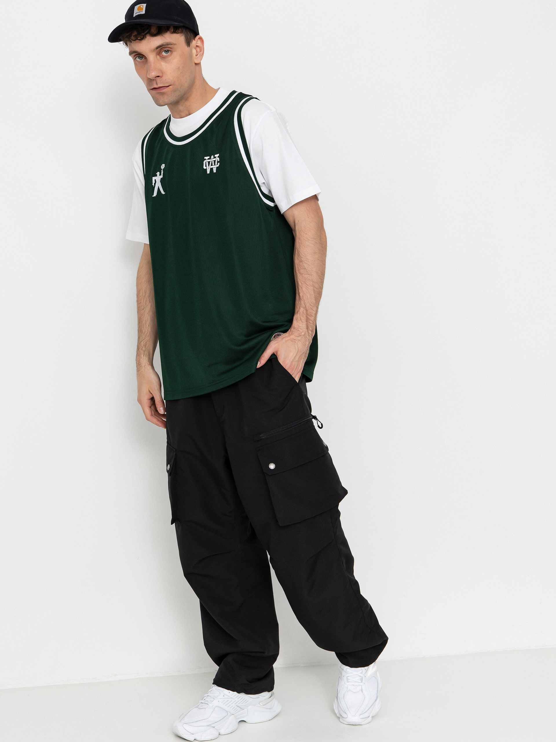 CARHARTT WIP｜SLEEVELESS (Win Lock Up A-Shirt (I034626 8 Carhartt WIP Win Lock Up A-shirt Green Sleeveless T-shirt