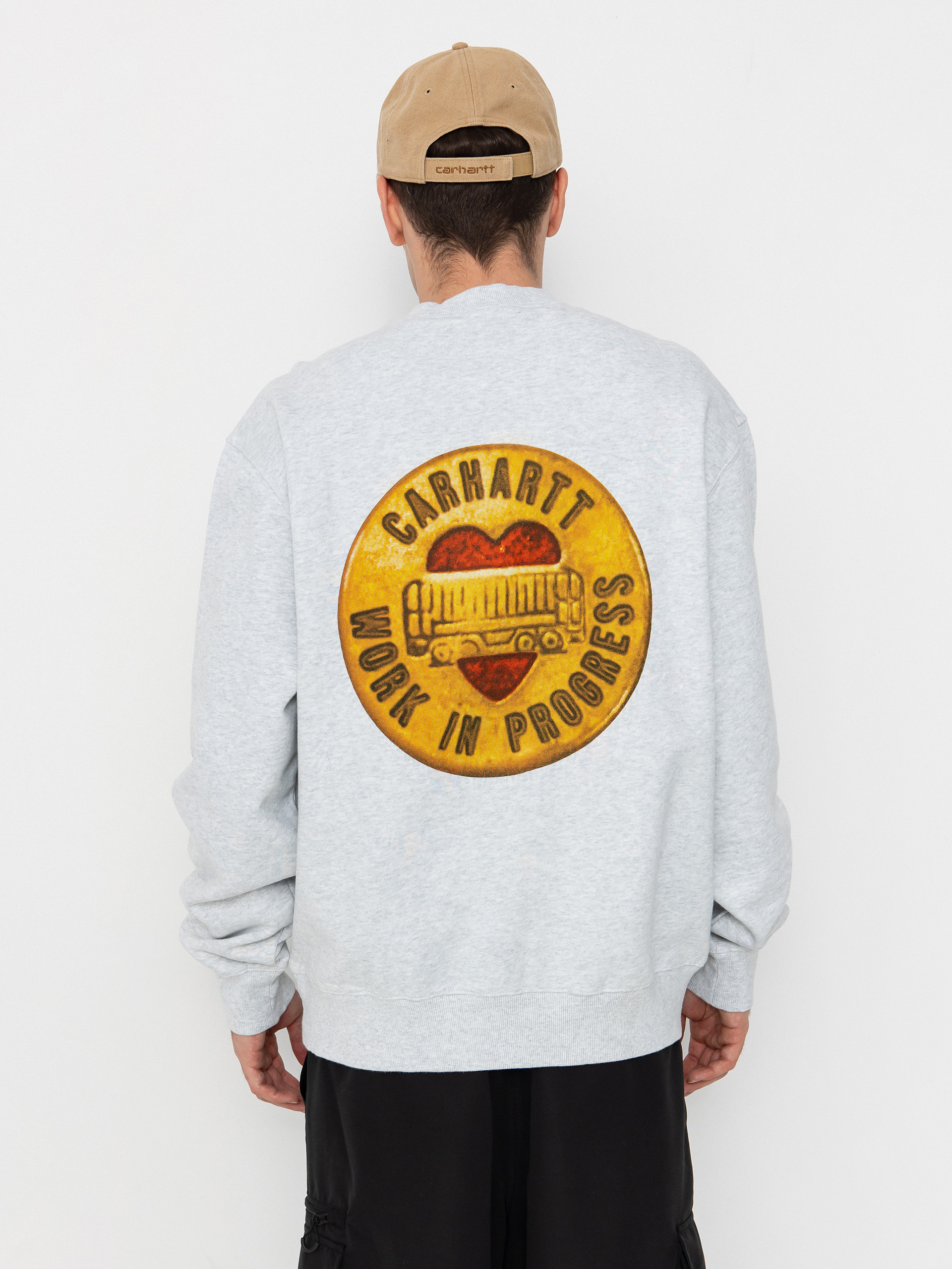 Carhartt WIP Bubbles Sweatshirt - grey (grey heather/cherry)
