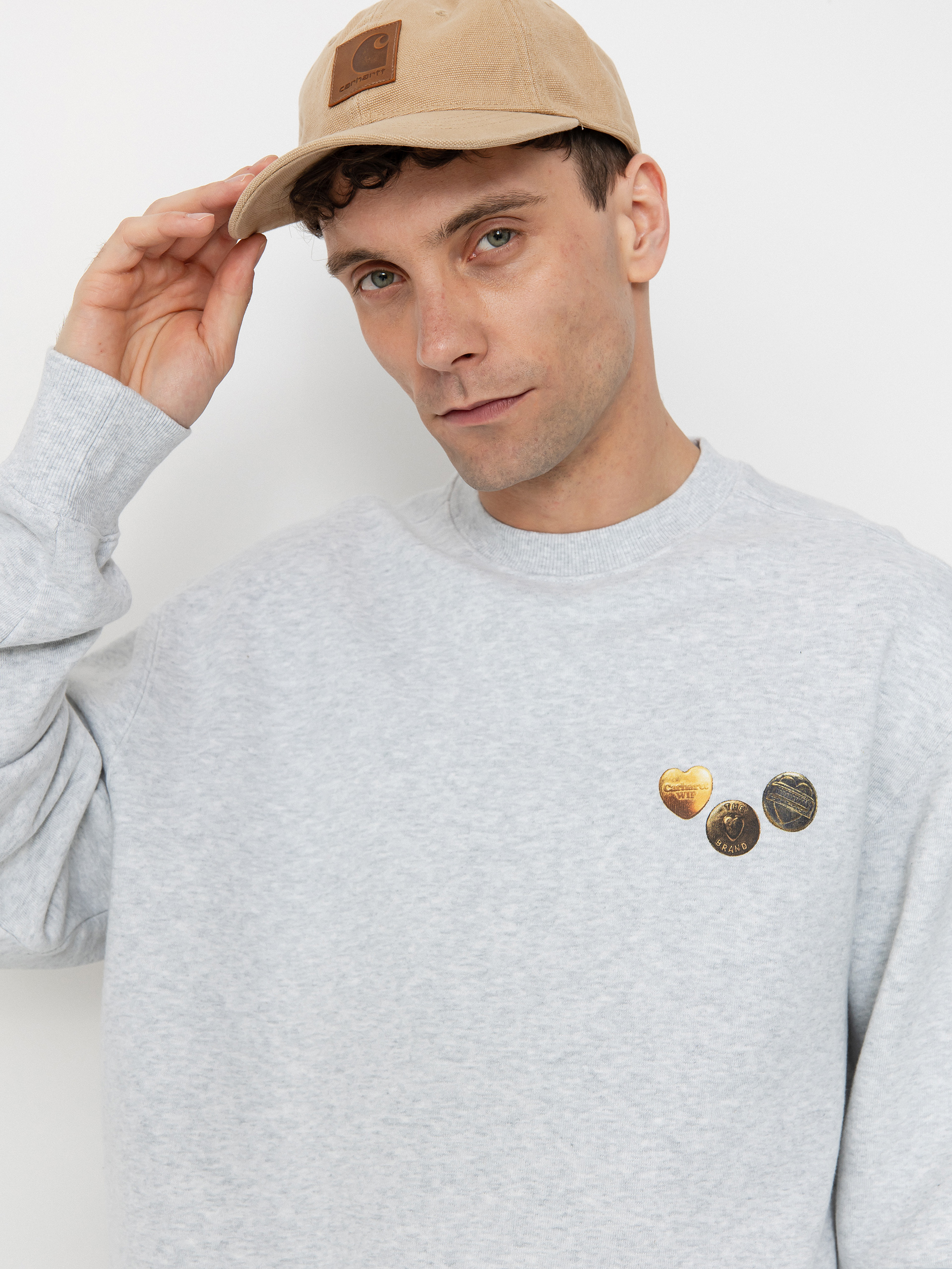 Carhartt WIP Button Sweatshirt (ash heather)