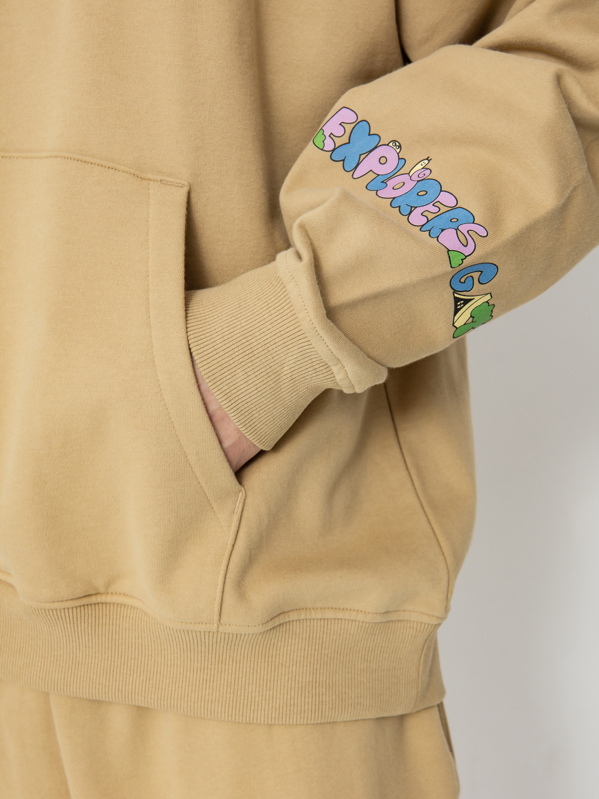 The North Face Mountain Cleanup Oversized HD Hoodie (khaki stone)