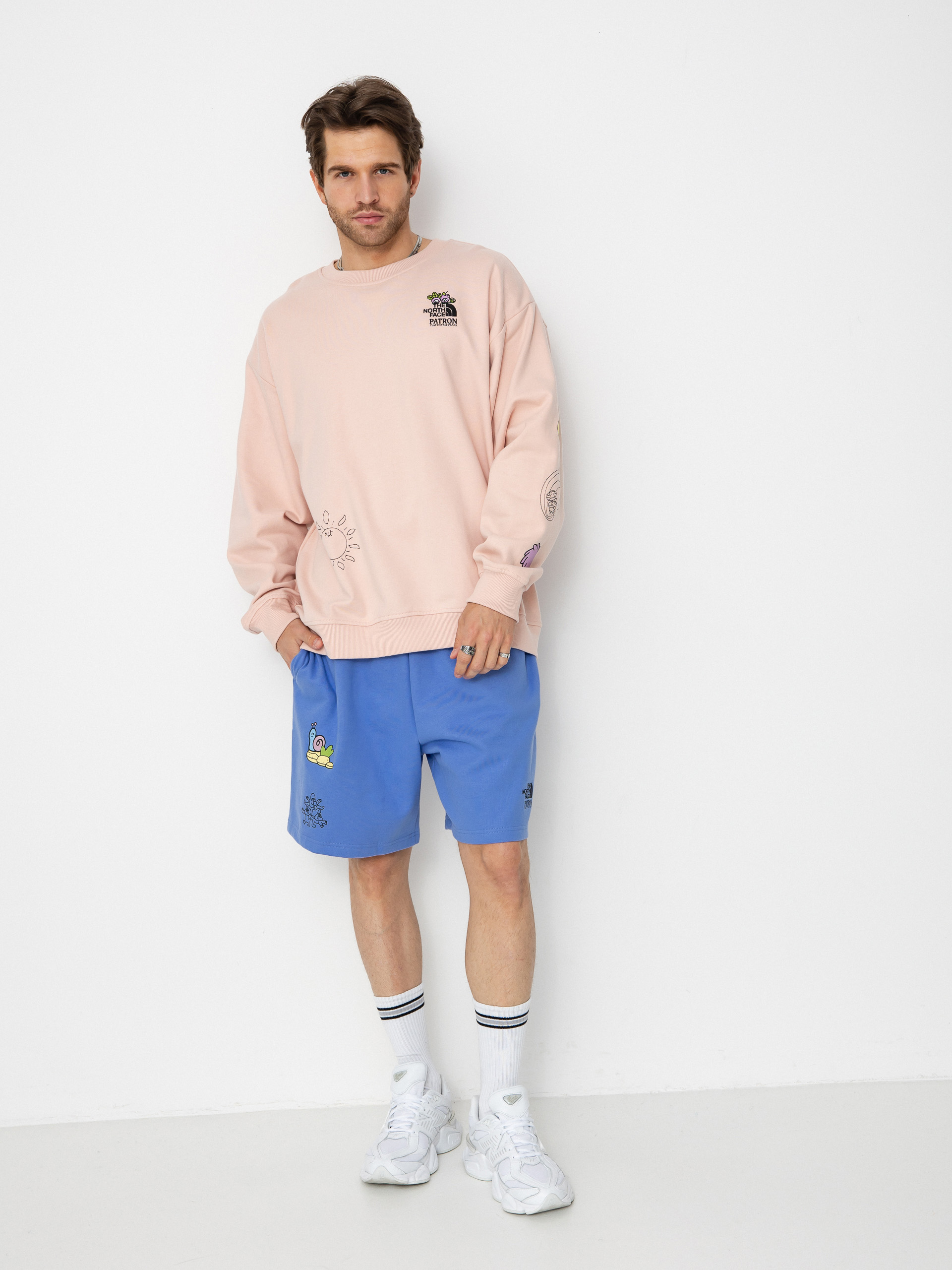 The North Face Mountain Cleanup Oversized Sweatshirt (pink moss)