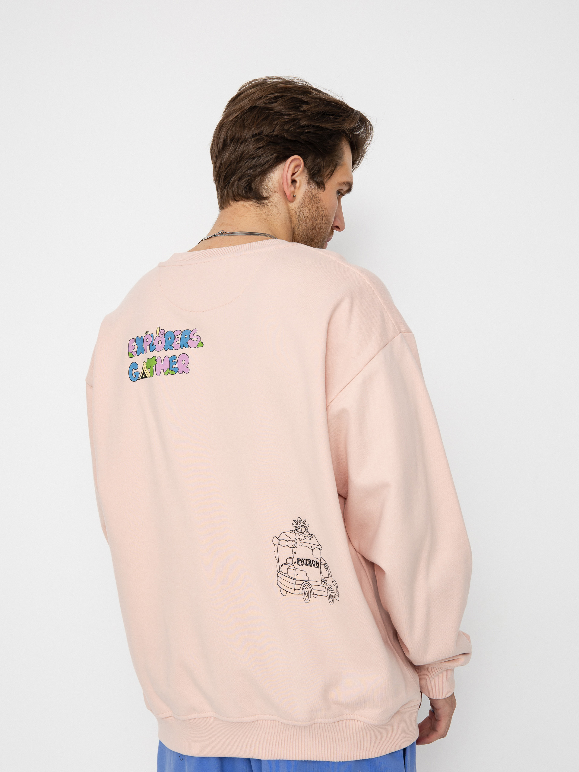 The North Face Mountain Cleanup Oversized Sweatshirt (pink moss)