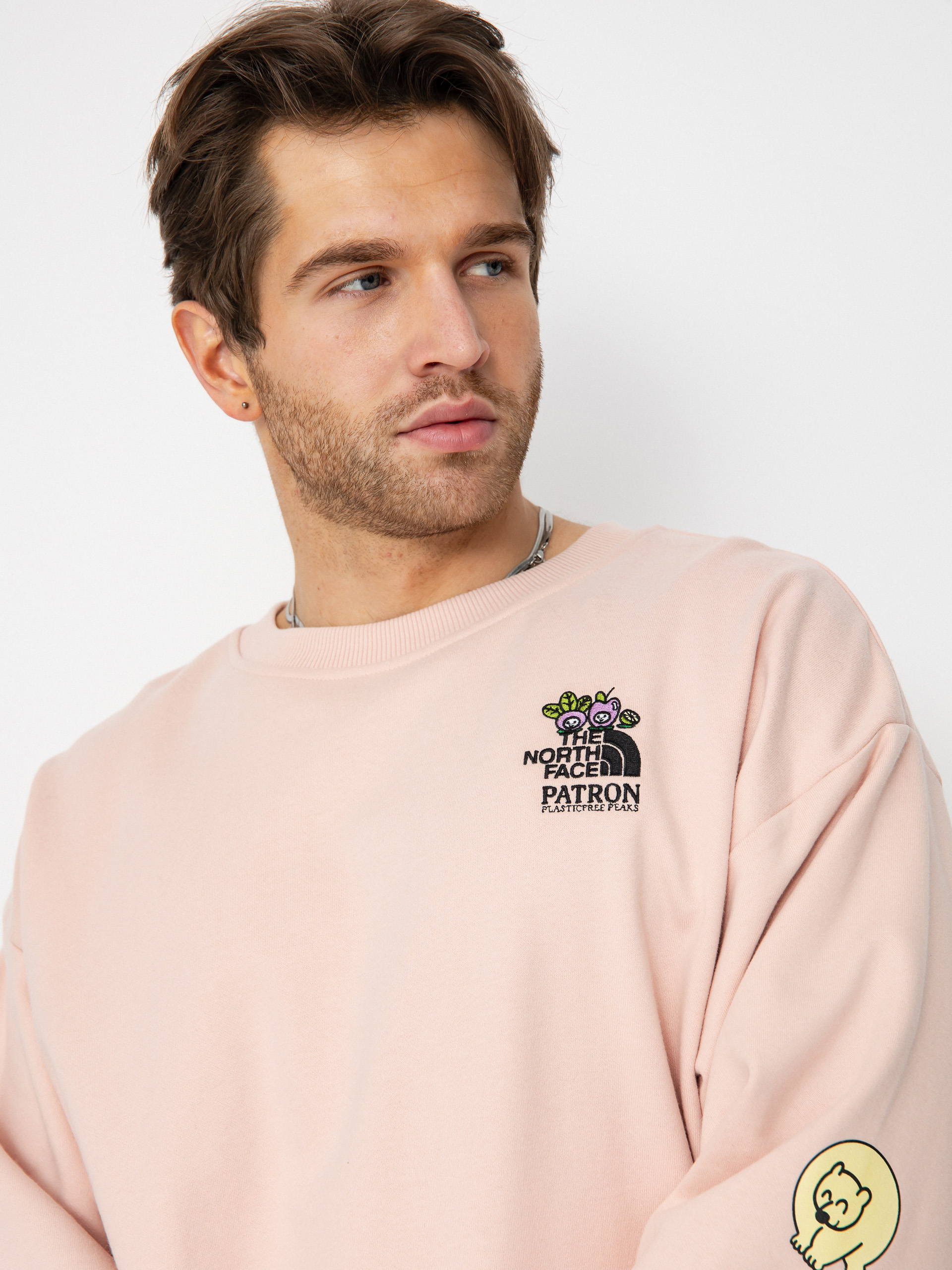 The North Face Mountain Cleanup Oversized Sweatshirt (pink moss)