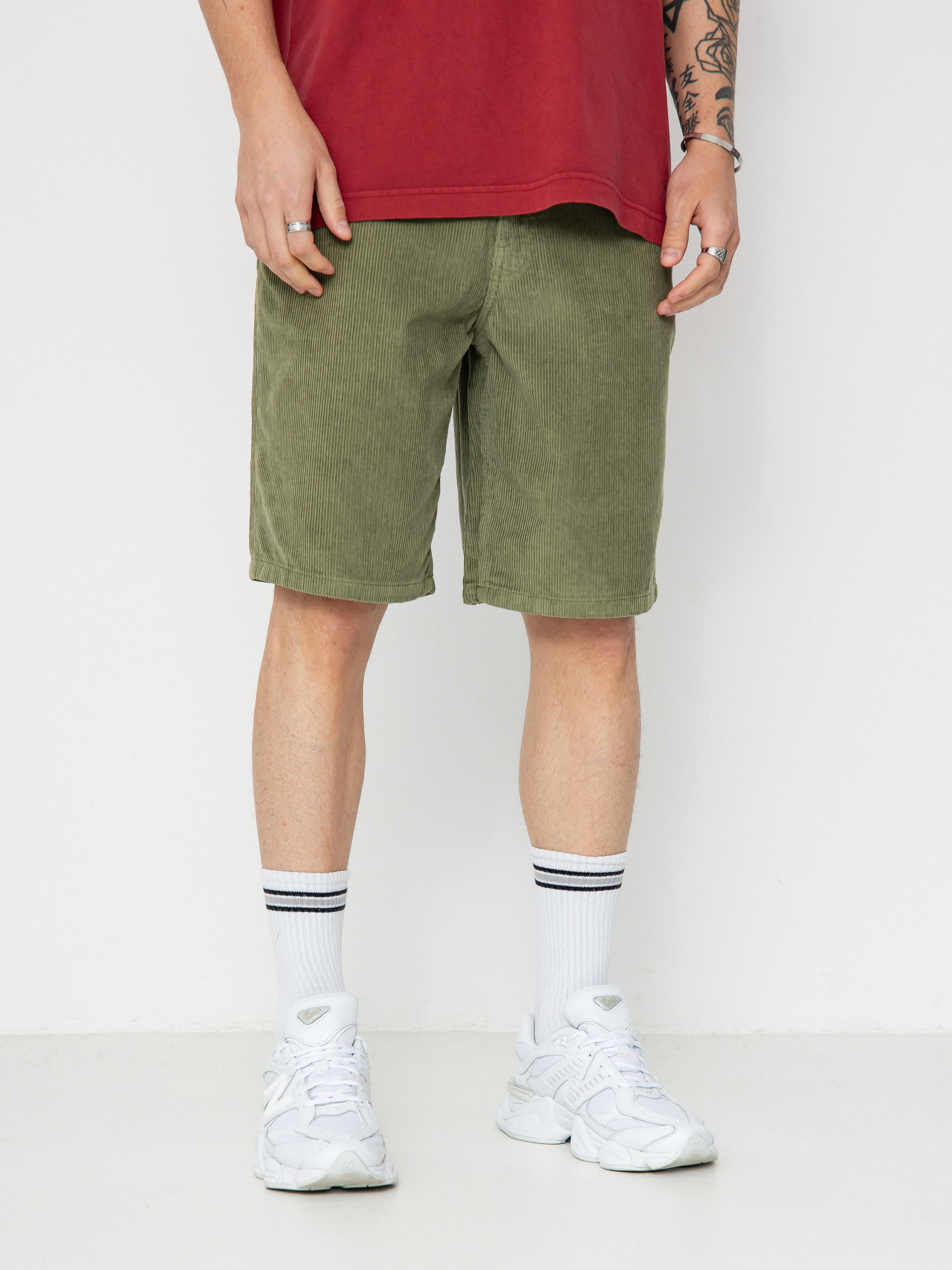 Vans Check 5 Loose Corduroy Shorts (loden green)
