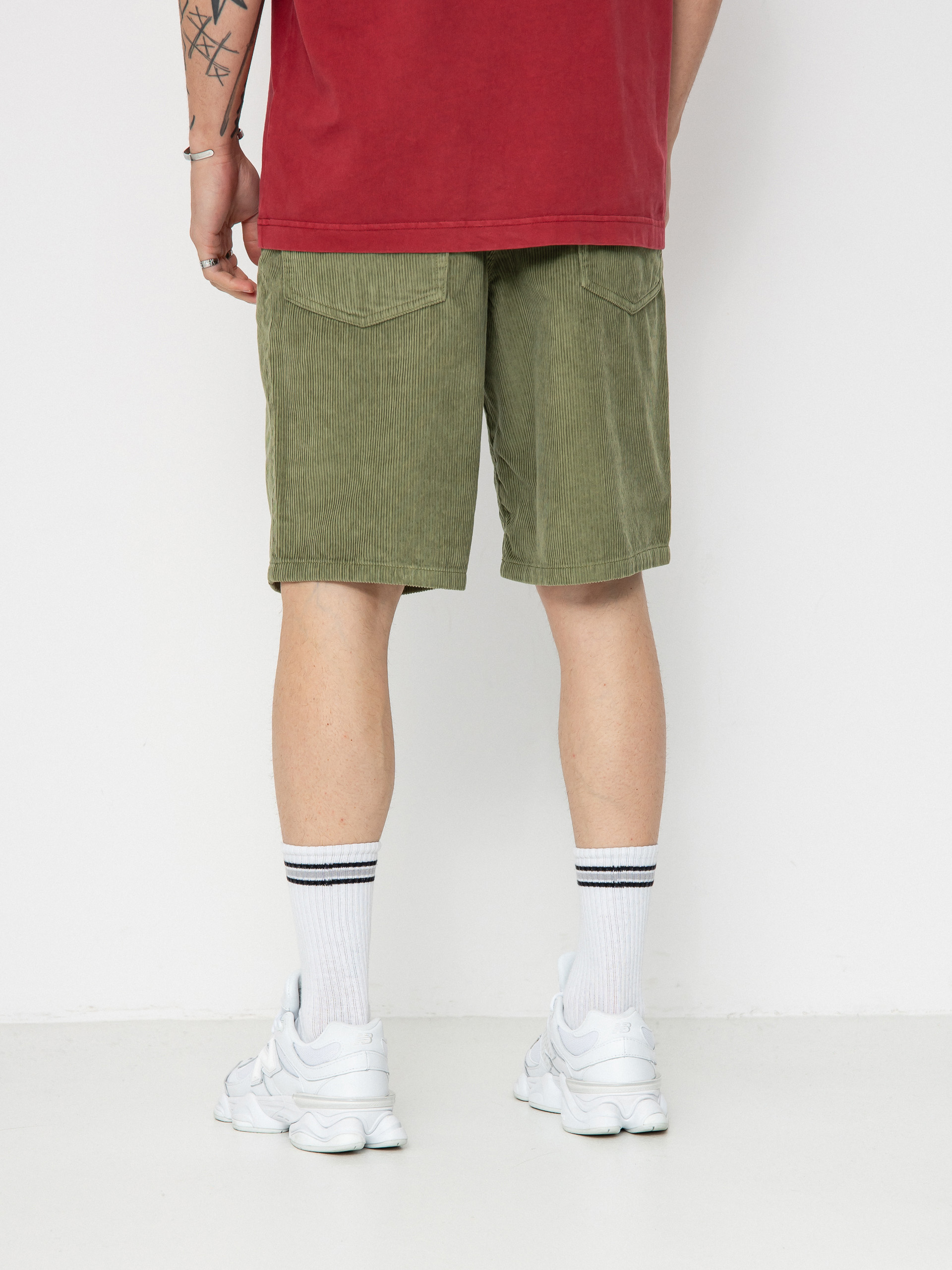 Vans Check 5 Loose Corduroy Shorts (loden green)