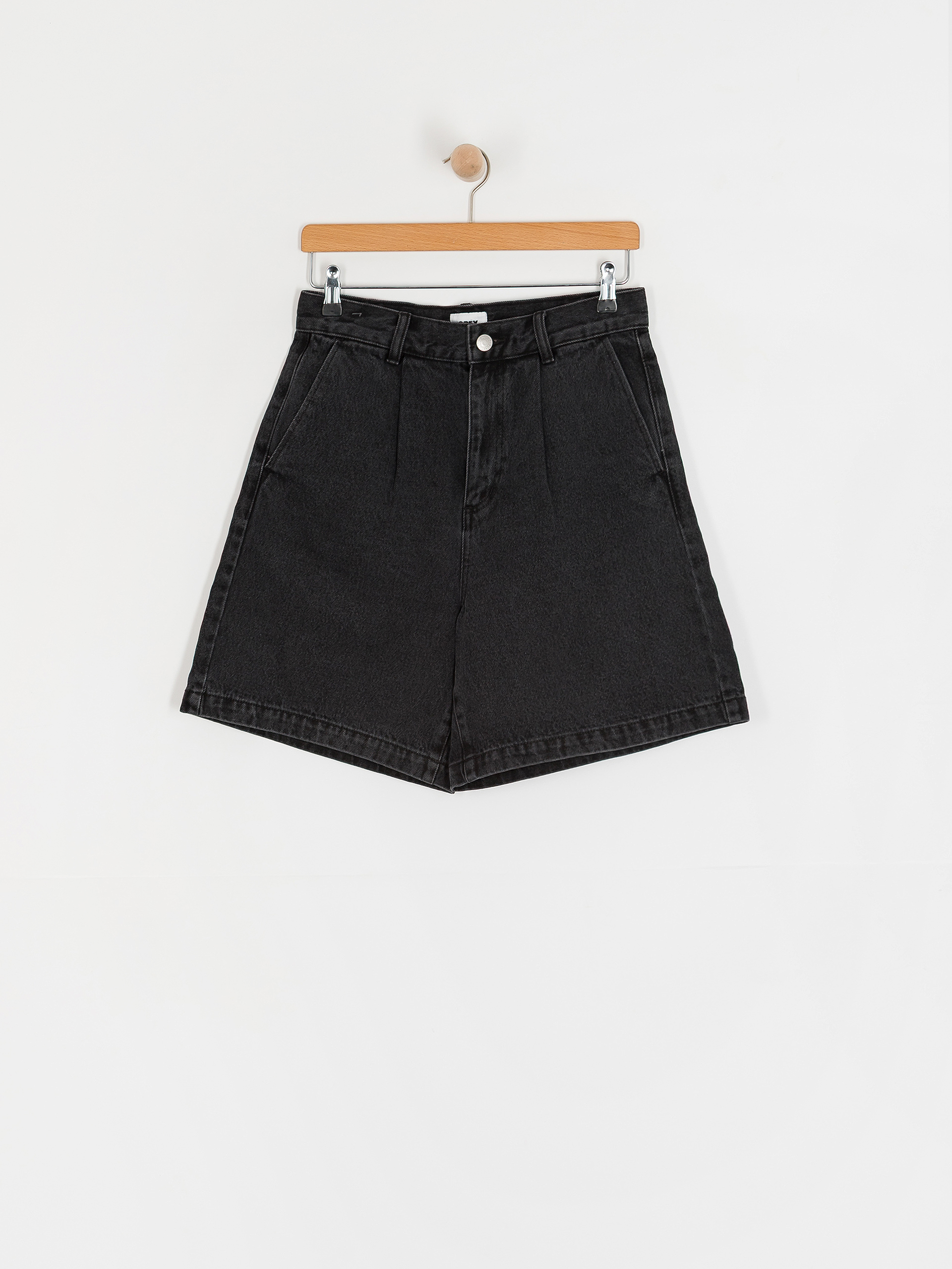 OBEY Eli II Denim Pleated Shorts Wmn (black ash)