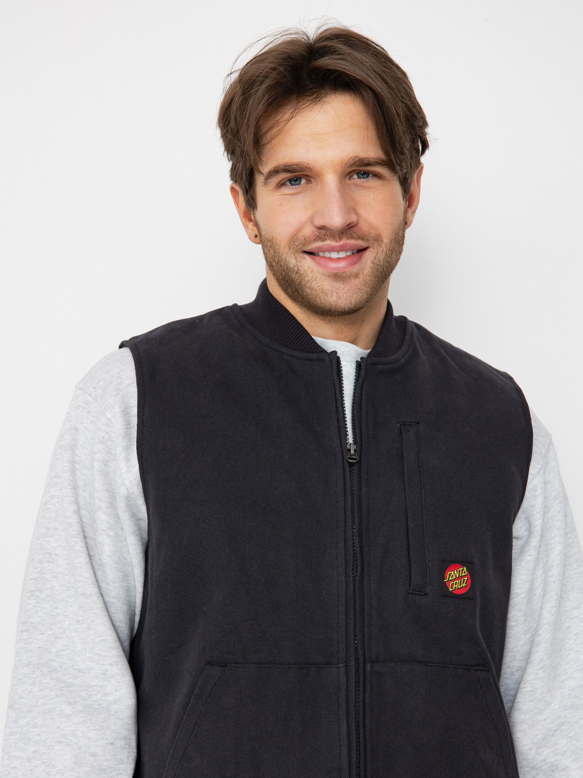 Santa Cruz Classic Label Vest - black (washed black)