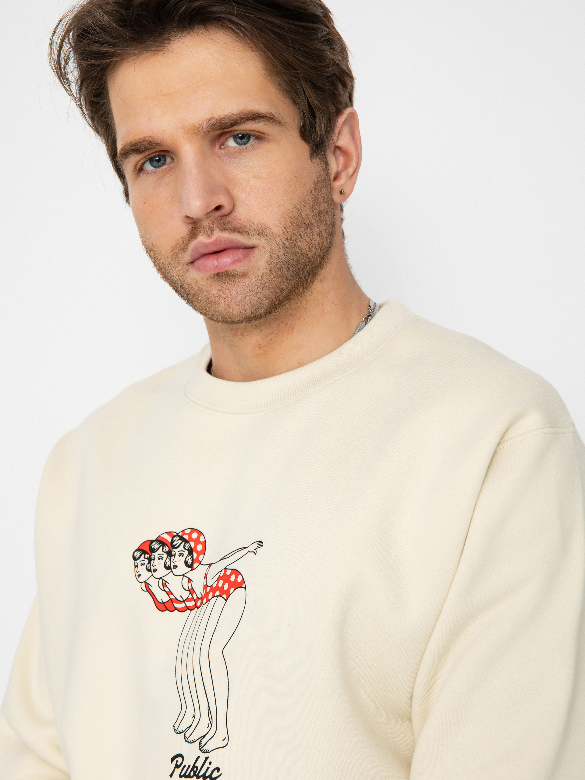 Public Dipper Crew Sweatshirt (white)