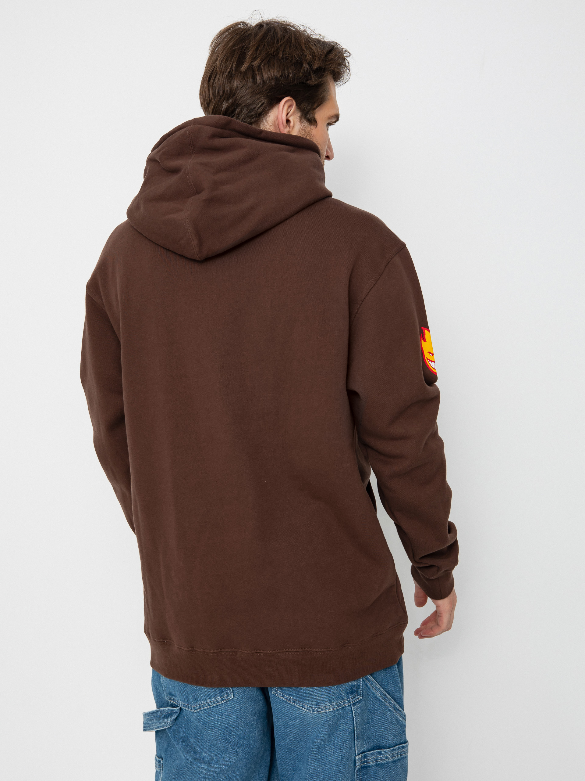 Spitfire Old E Bighead Fill Sleeve HD Hoodie (brown/gold red/white & black prints)