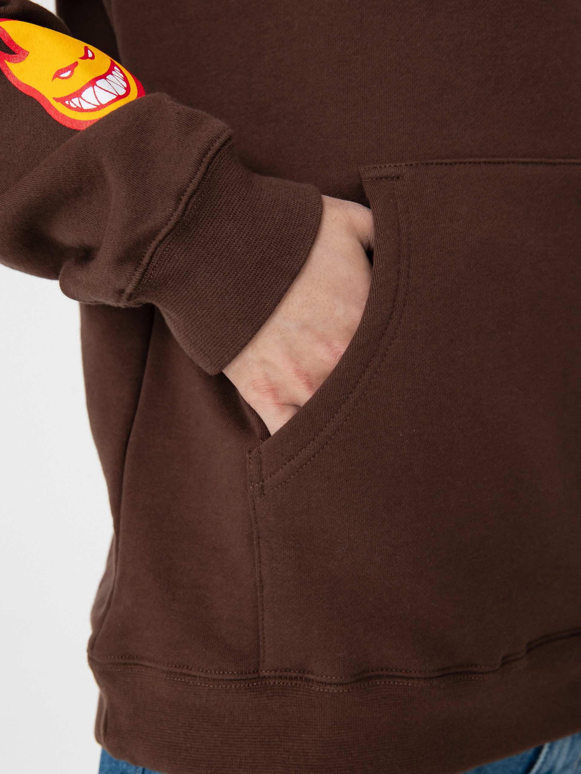 Spitfire Old E Bighead Fill Sleeve HD Hoodie (brown/gold red/white & black prints)