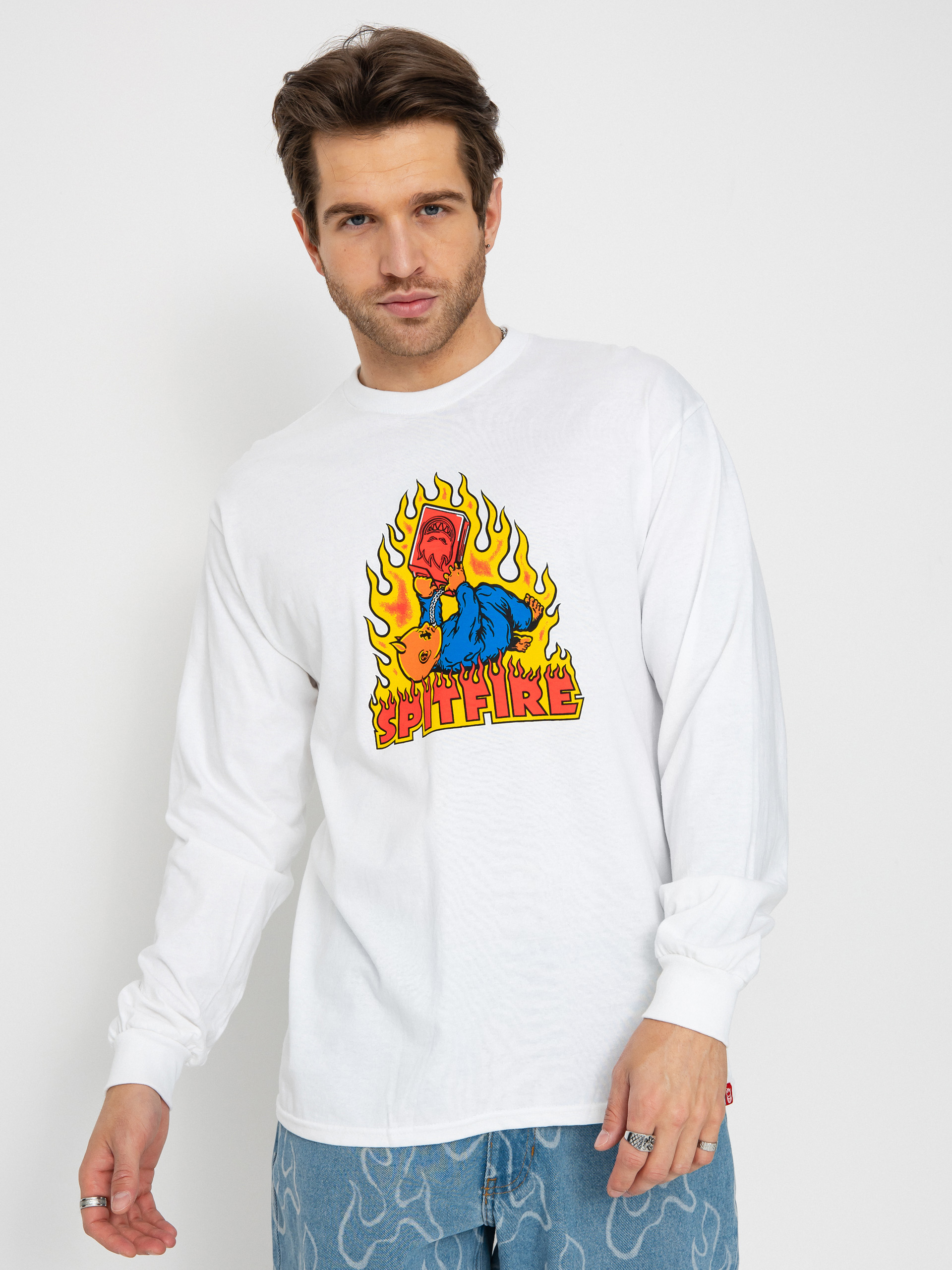 Spitfire Longsleeve Demonseed (white/multi color print)