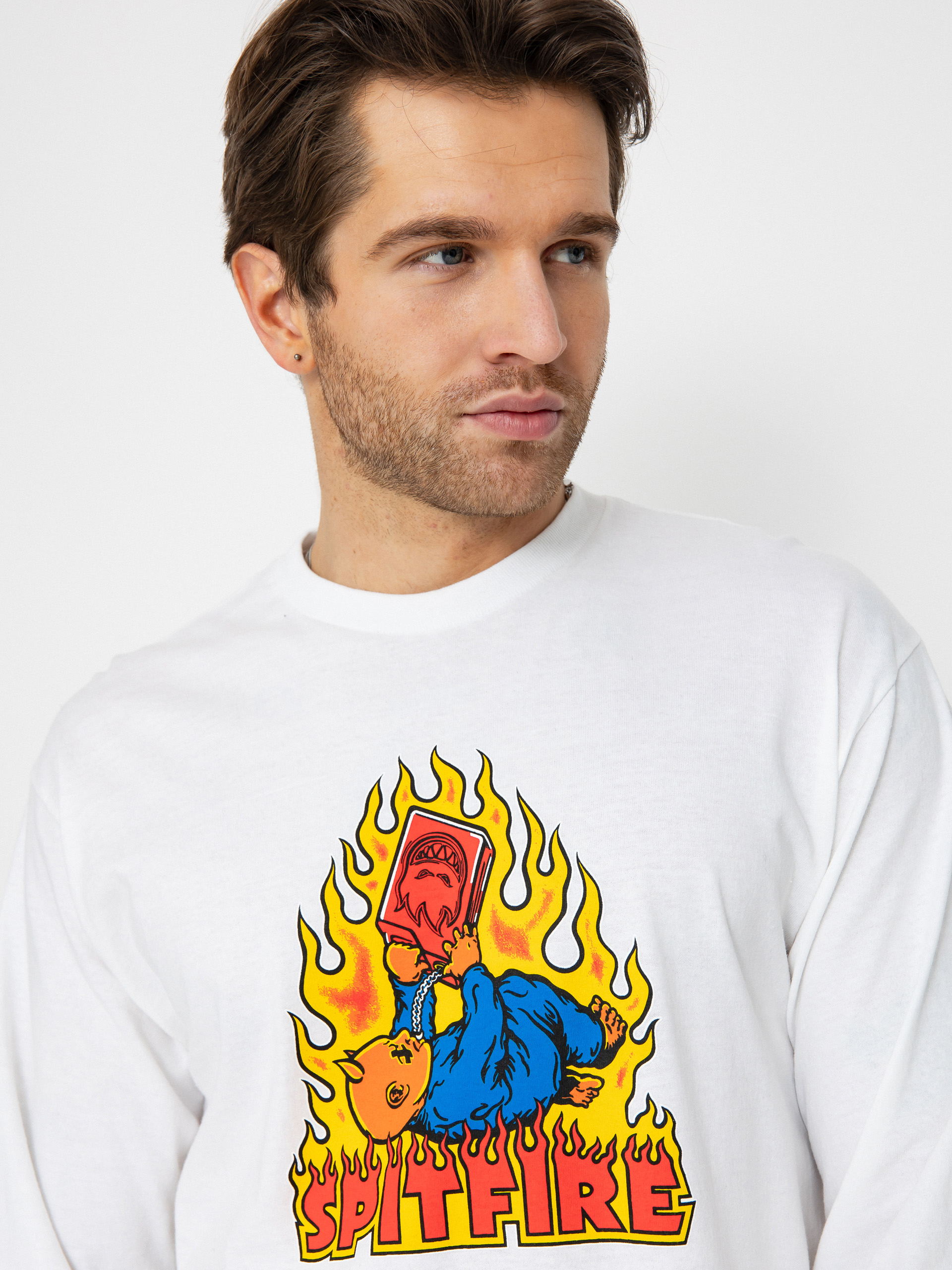 Spitfire Longsleeve Demonseed (white/multi color print)