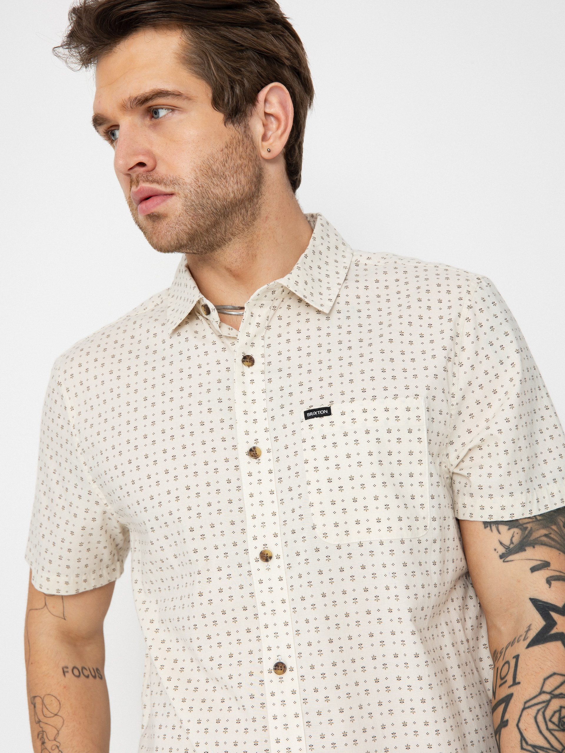 Brixton Charter Print Hemd (off white/micro floral)