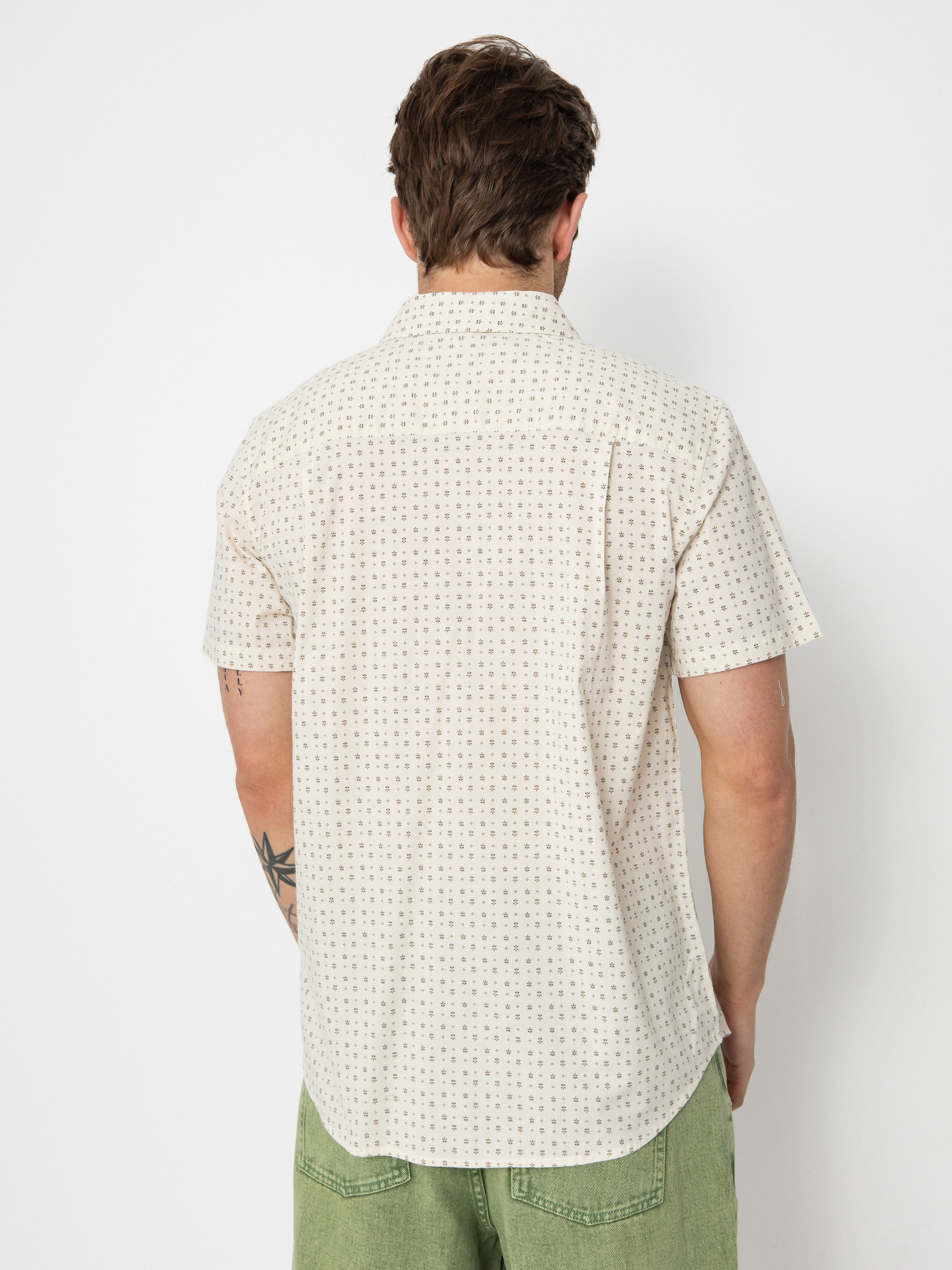 Brixton Charter Print Shirt (off white/micro floral)
