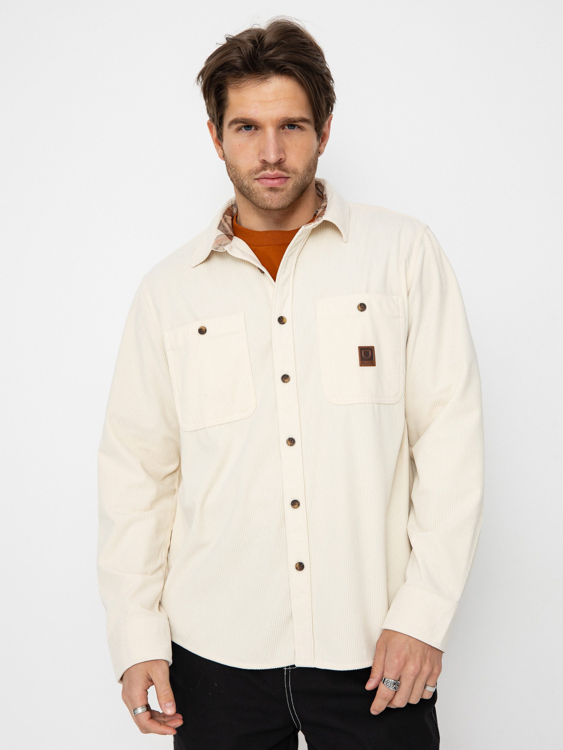 Brixton The Field Corduroy Overshirt Shirt (whitecap)