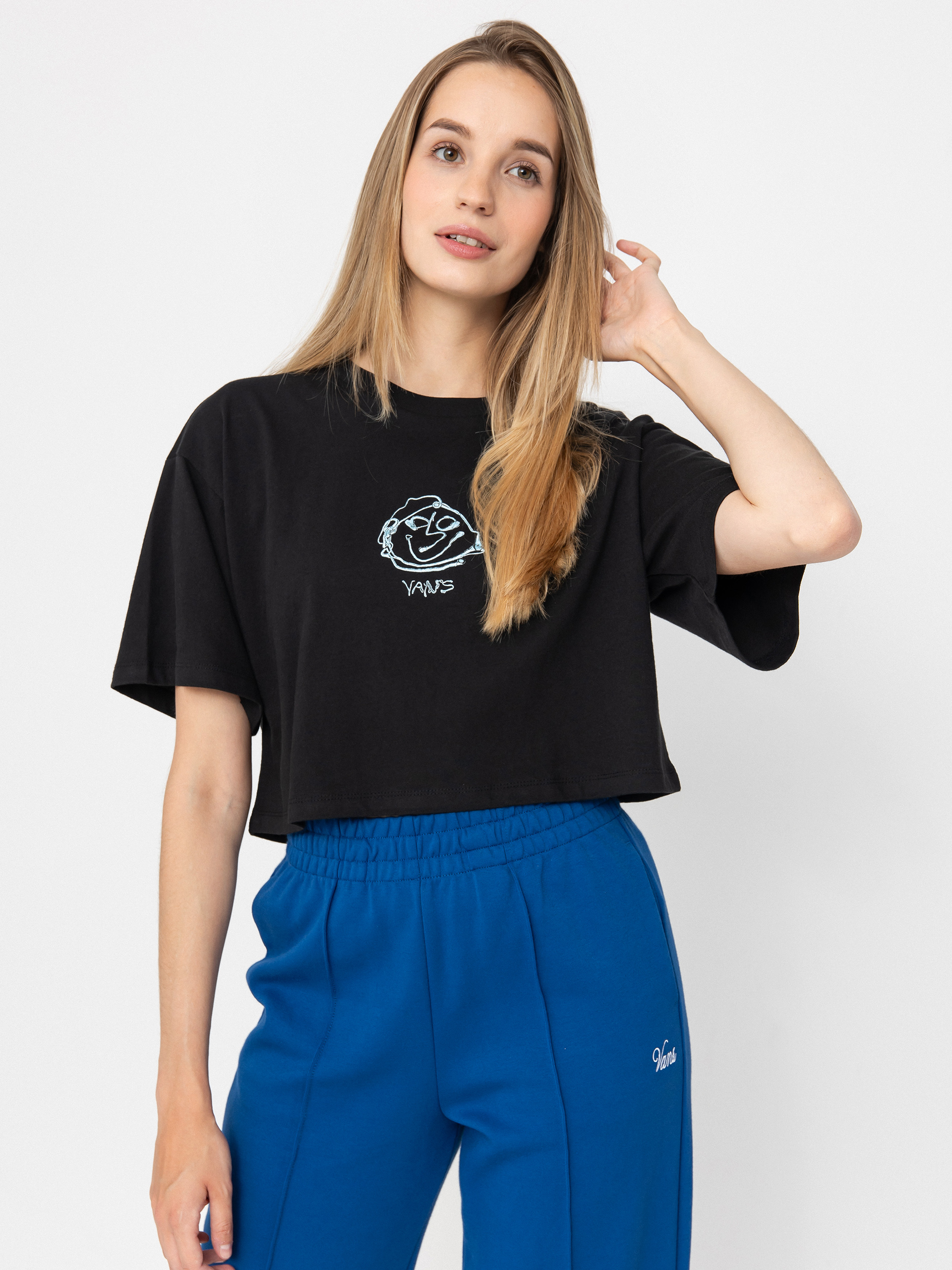 Vans Grinning Face Relax Crop Wmn T-Shirt (black)