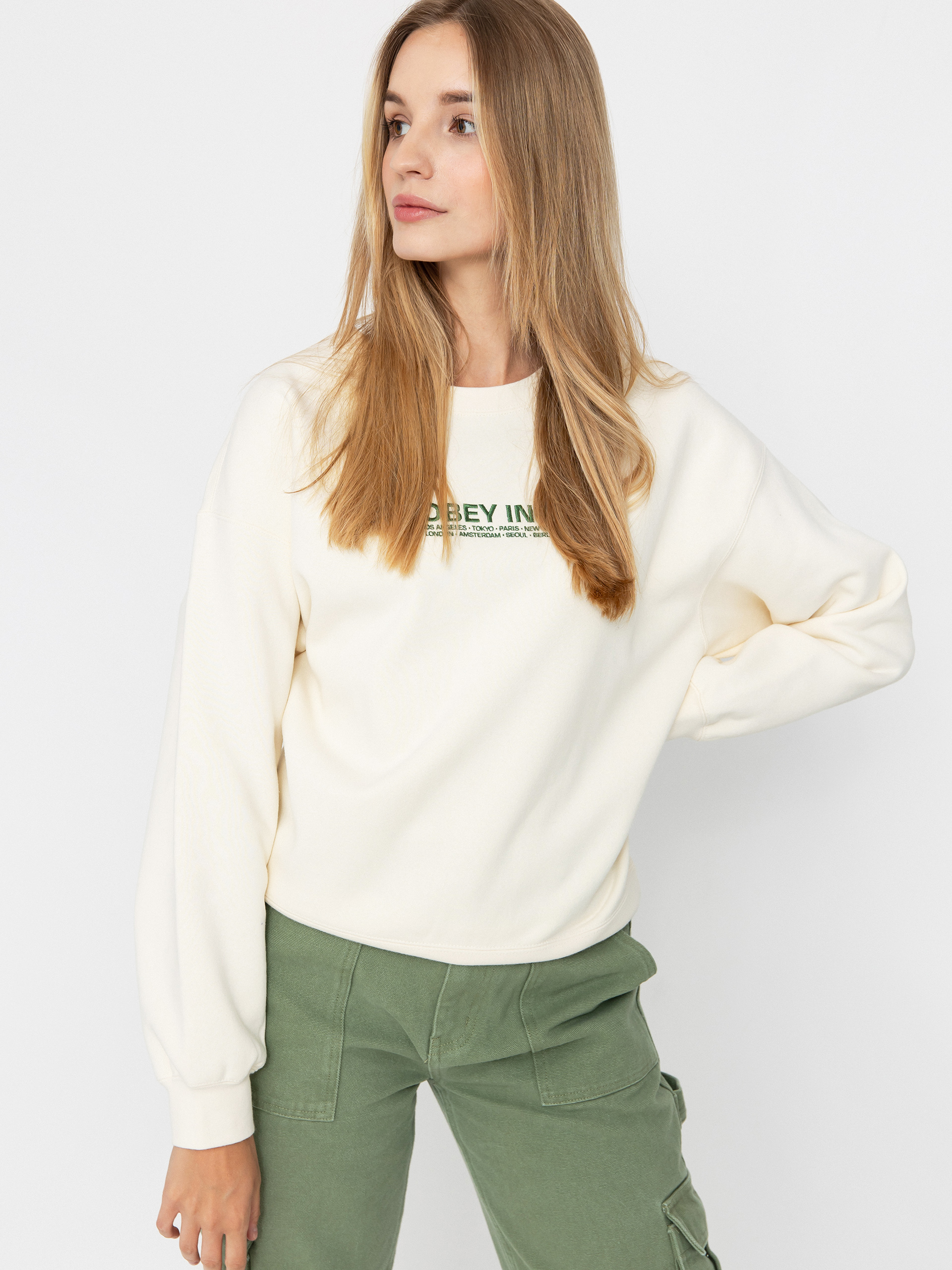 OBEY Int Crew Sweatshirt (unbleached)