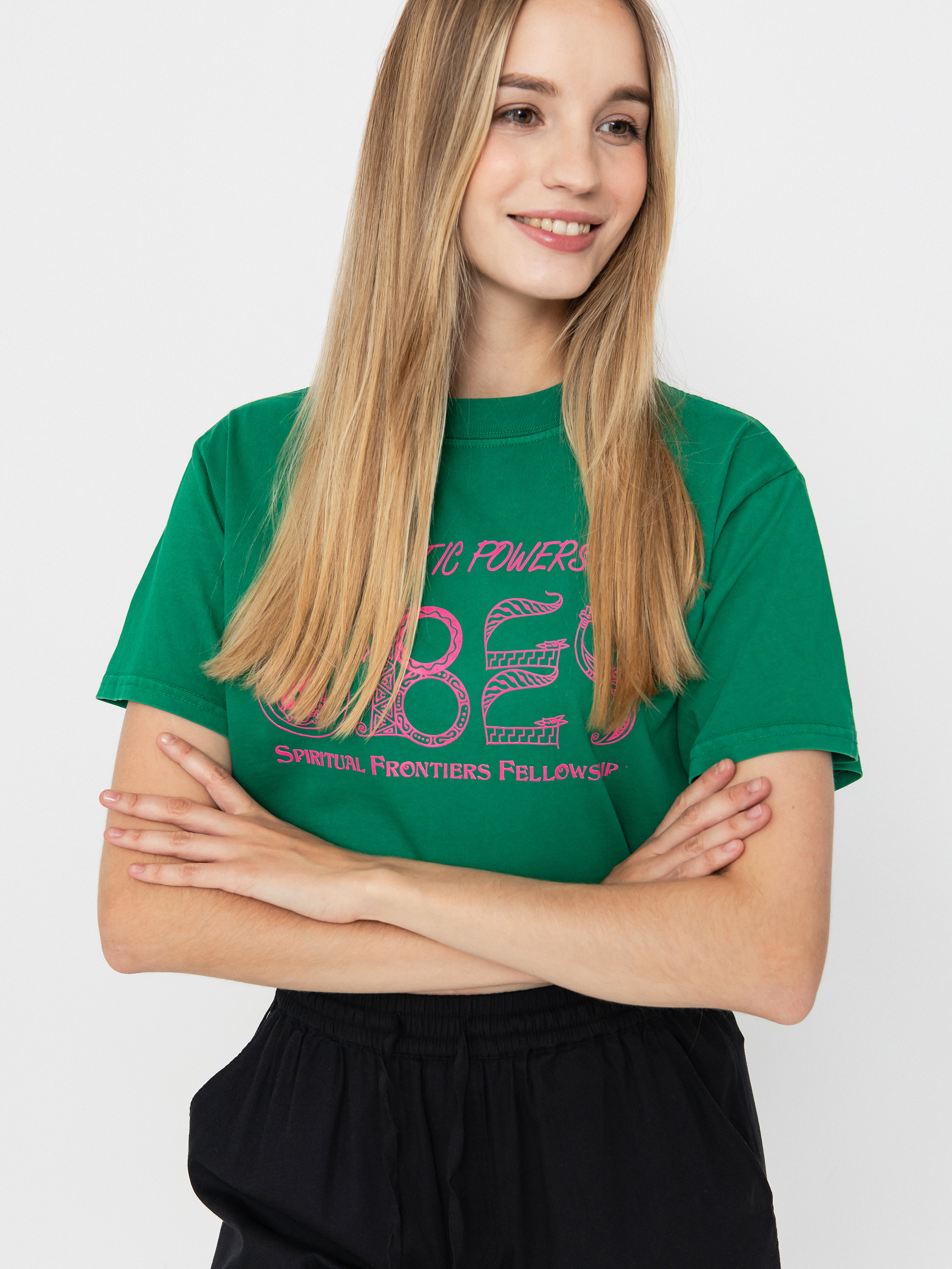 OBEY Mystic Powers Of Obey Wmn T-Shirt (green tambourine)