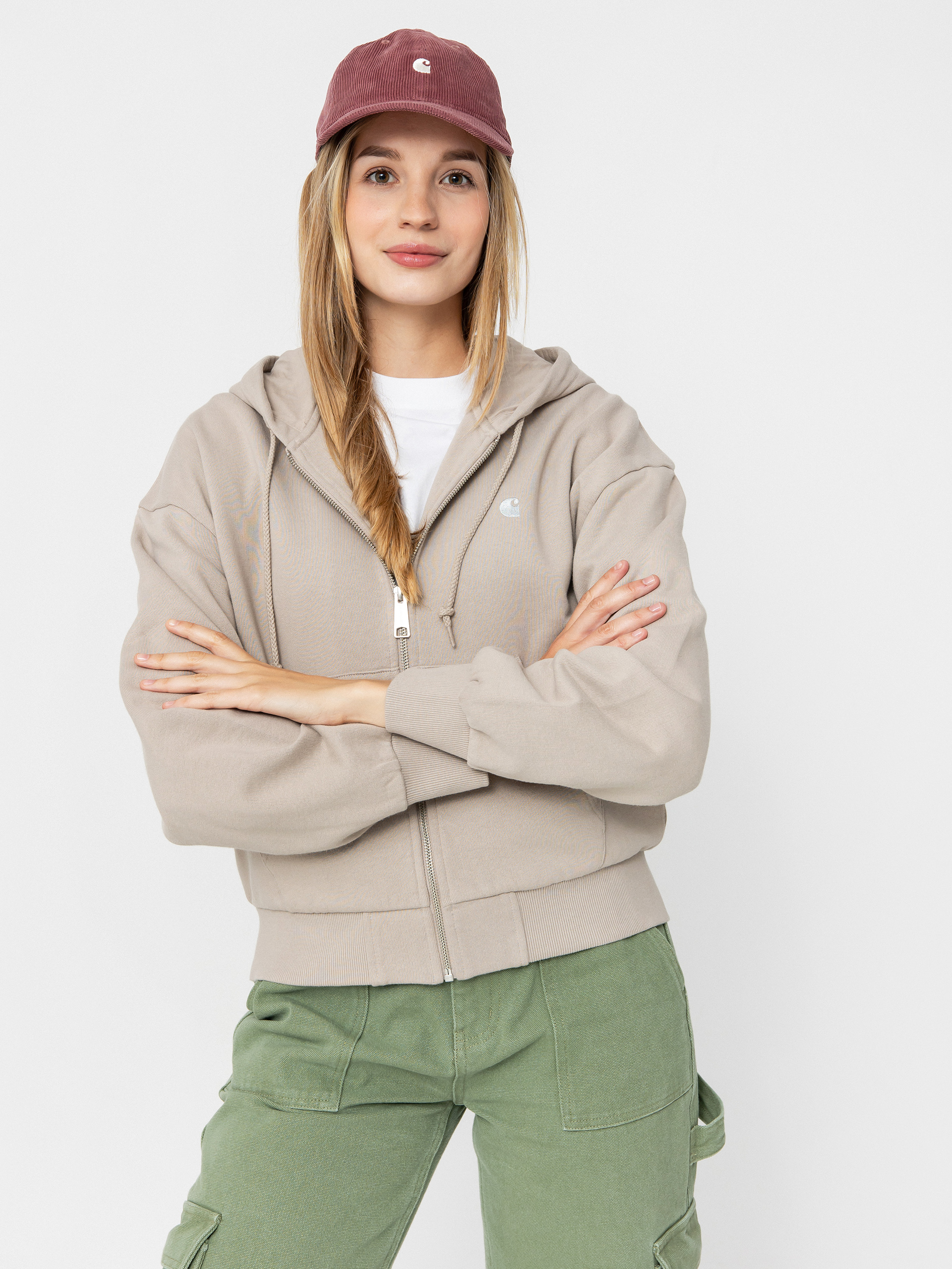Carhartt WIP Hoodie Casey ZHD Wmn (dusky beige/silver)