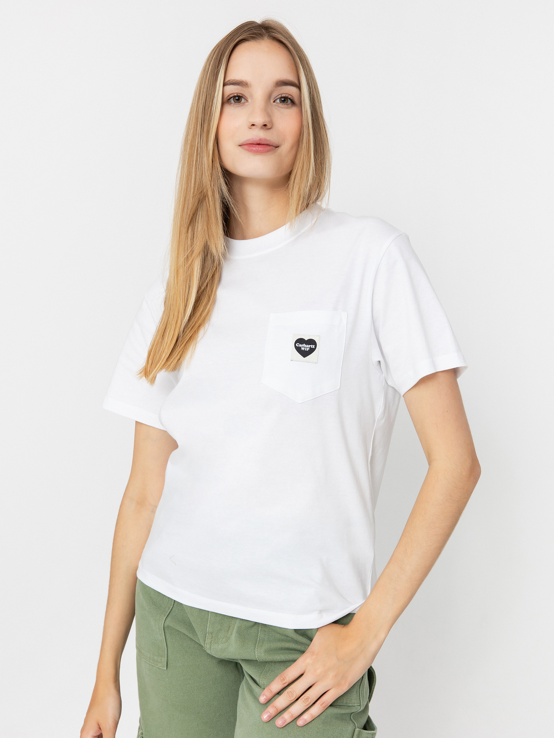 【carhartt】\"S/S Pocket Heart\"ハートロゴTシャツ/White‐Black Carhartt WIP Pocket Heart T-Shirt | White / Black – Page